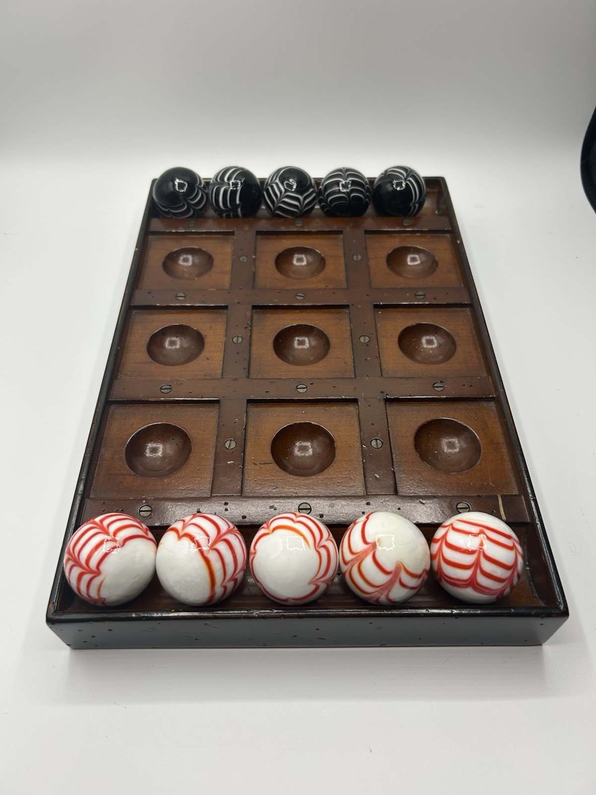 Authentic Models Solid Wood Tic Tac Toe Board, 13 inches long to 9 inches wide