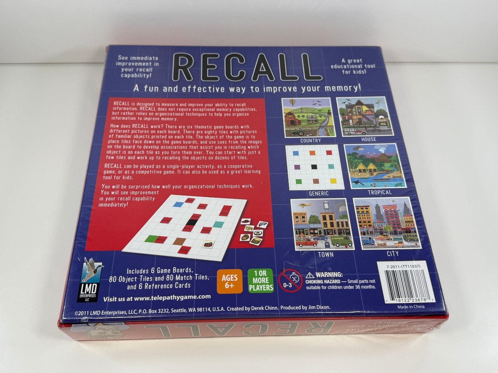 Recall Memory Game – The Fun and Effective Memory Improvement Tile Game Sealed