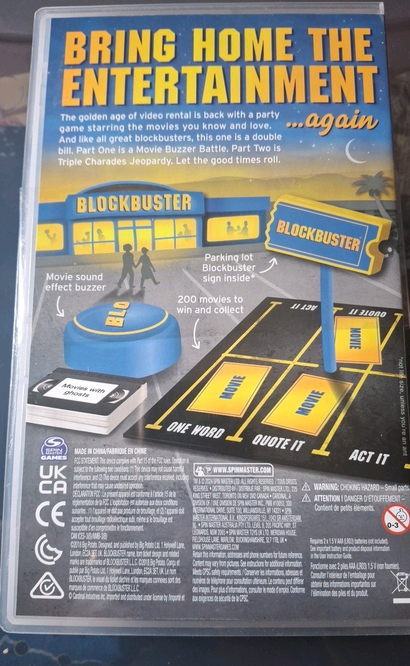 Spinning Master Game BlockBuster Party Movie Game Brandnew for Ages 12 and Up