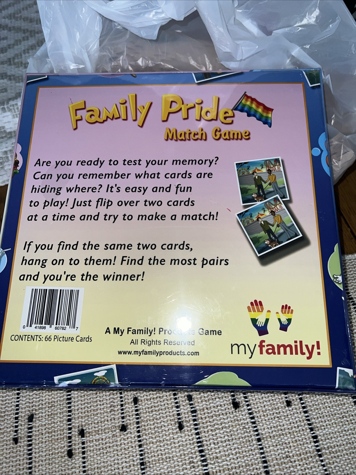 Family Pride Match Game Memory No Reading Required A My Family Product ages 3-6