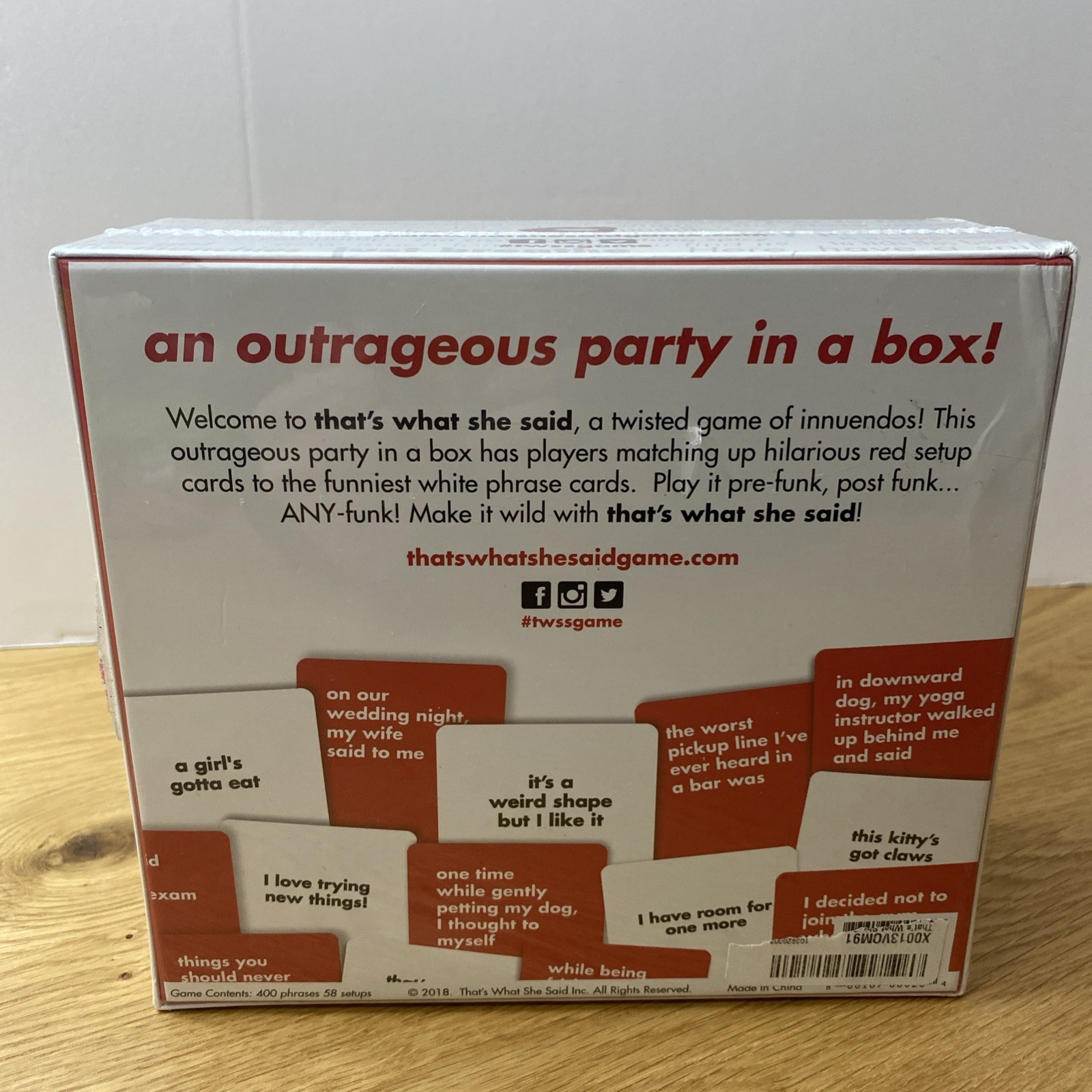 That’s What She Said – Base Game – Hilariously Twisted Party Game – Ages 17+