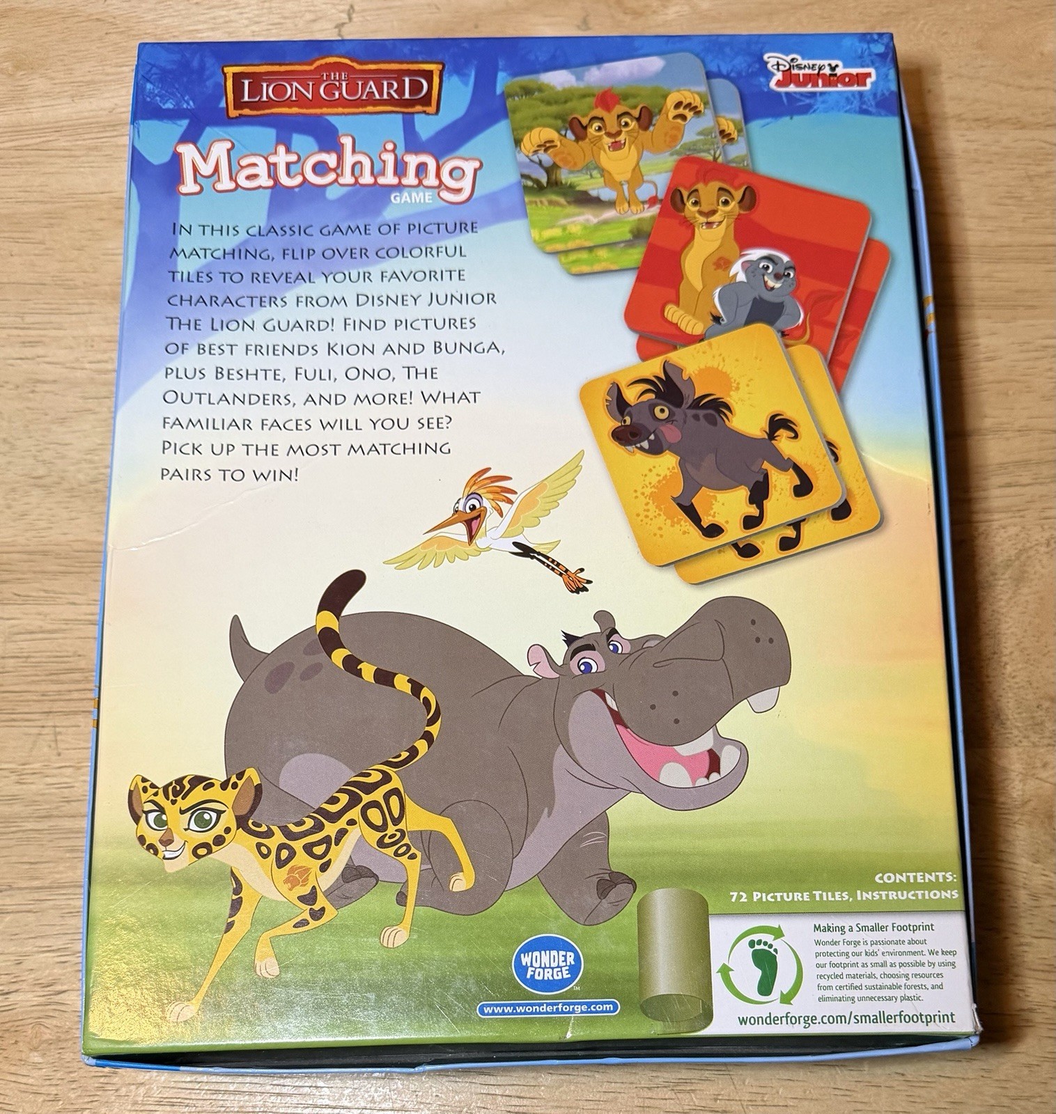 Disney Junior The Lion Guard Matching Game 2016 Wonder Forge Complete
