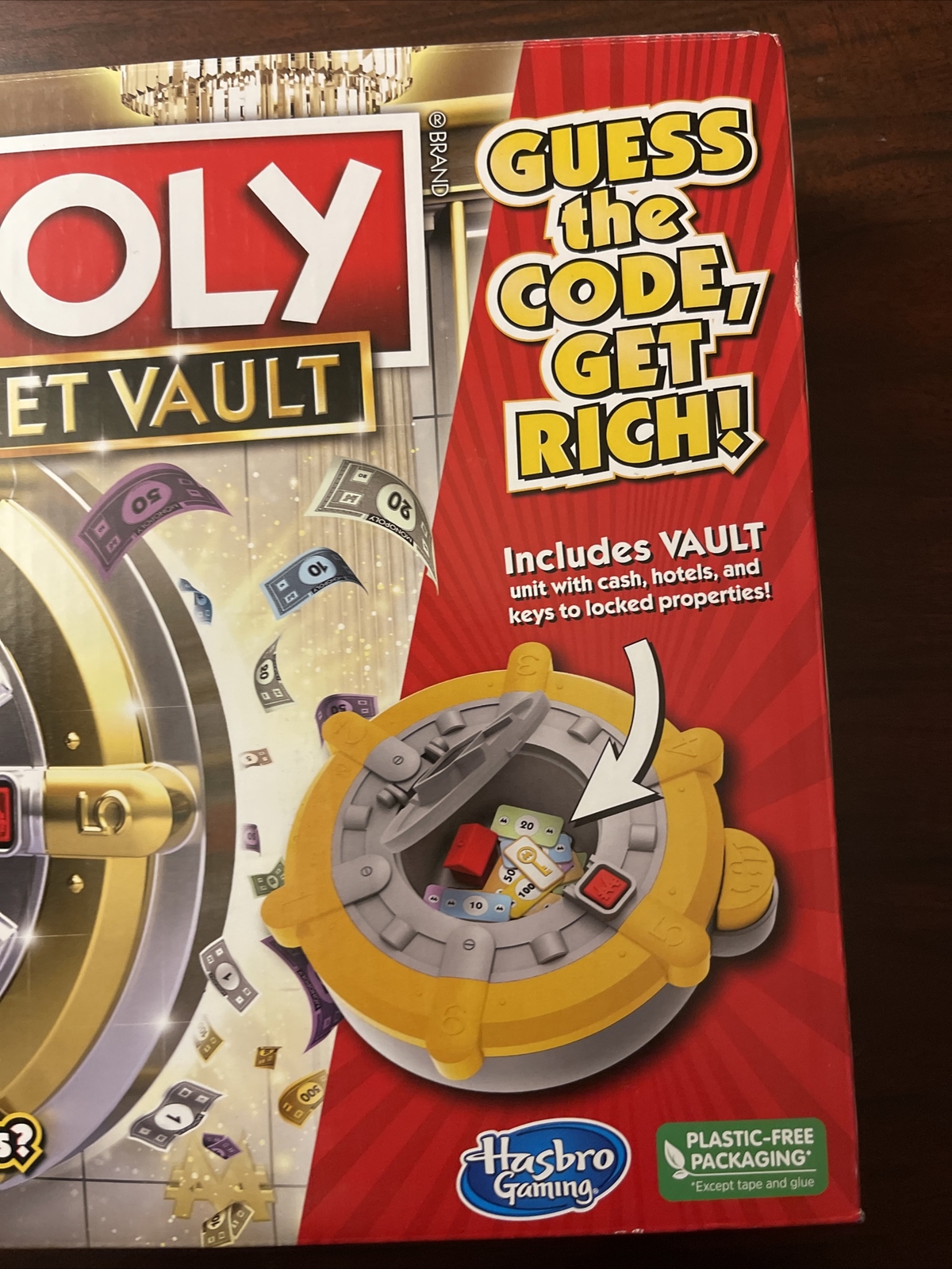 Monopoly Secret Vault Board Game for Kids Ages 8 and Up, Family Board Game for