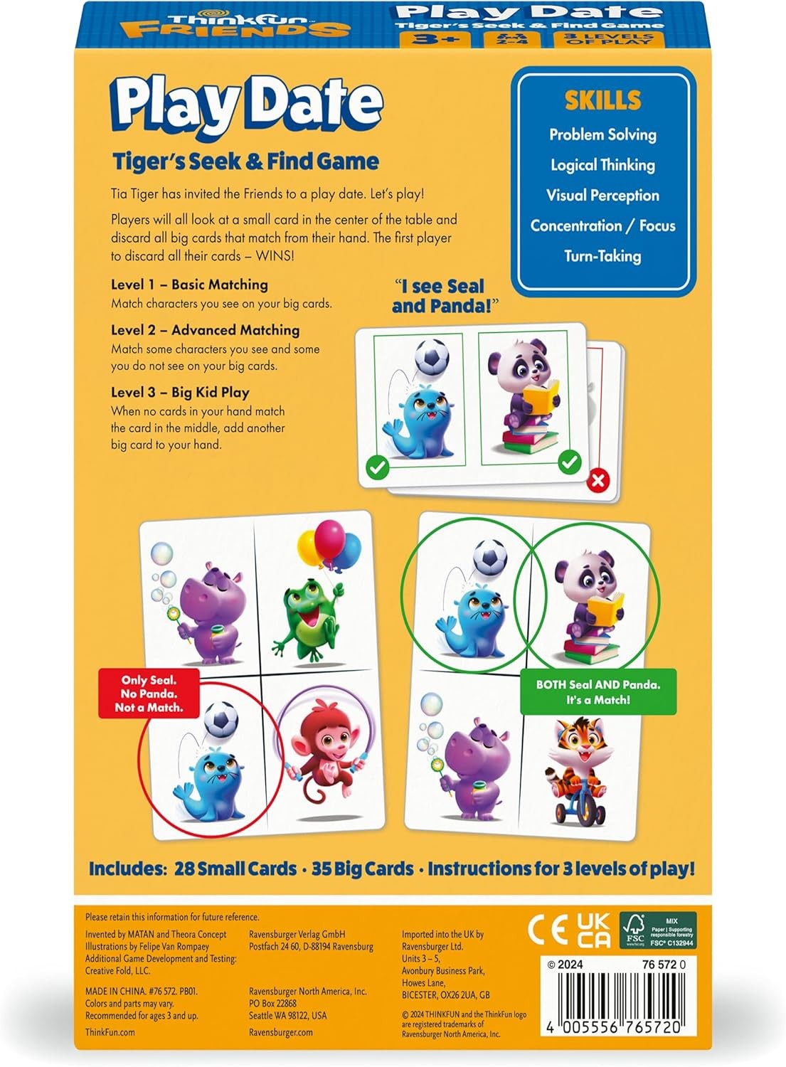 ThinkFun Friends Play Date Game – Boys Girls Age 3 Years Up – Educational Toddle