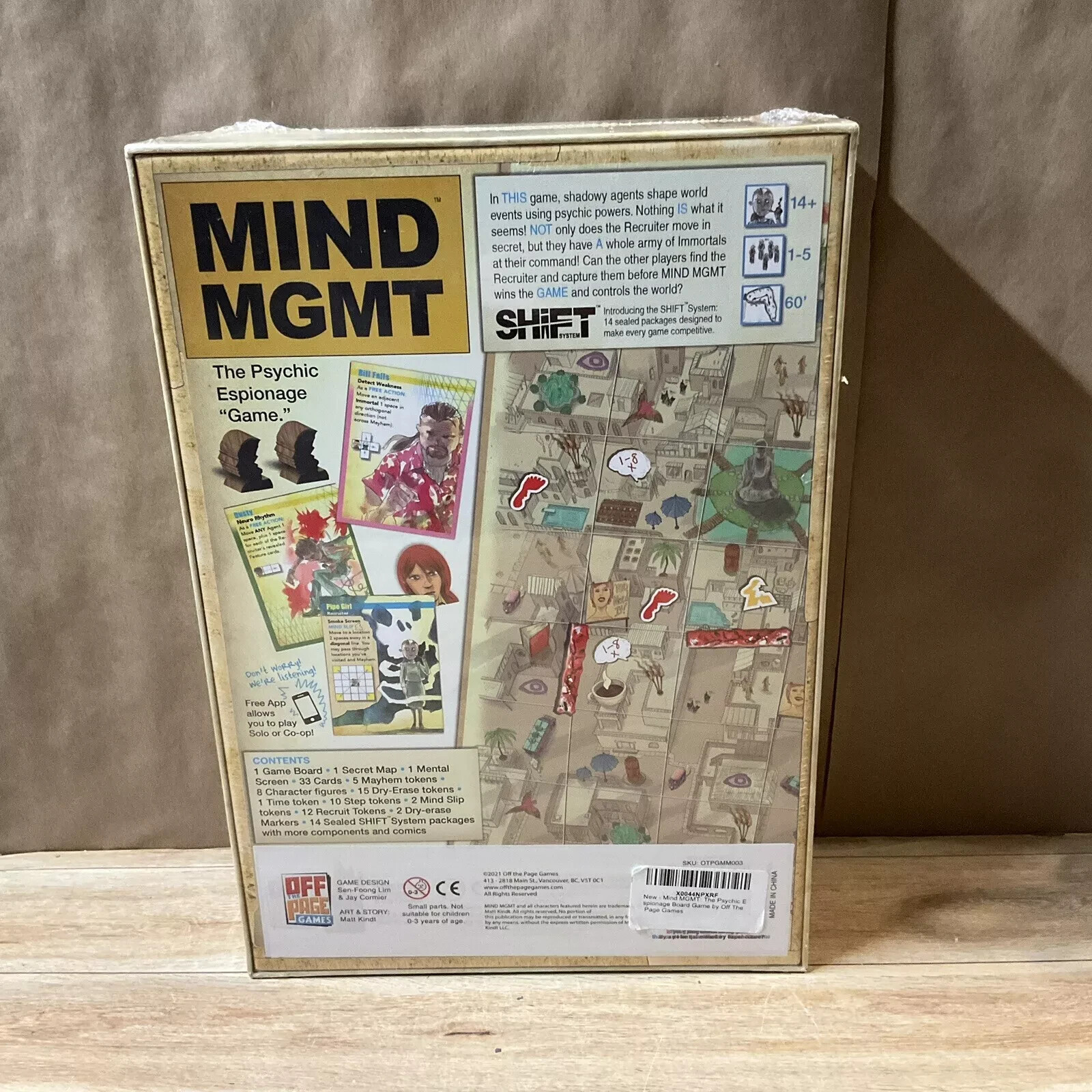 Mind MGMT Psychic Espionage Board Game NEW Sealed Off The Page Games