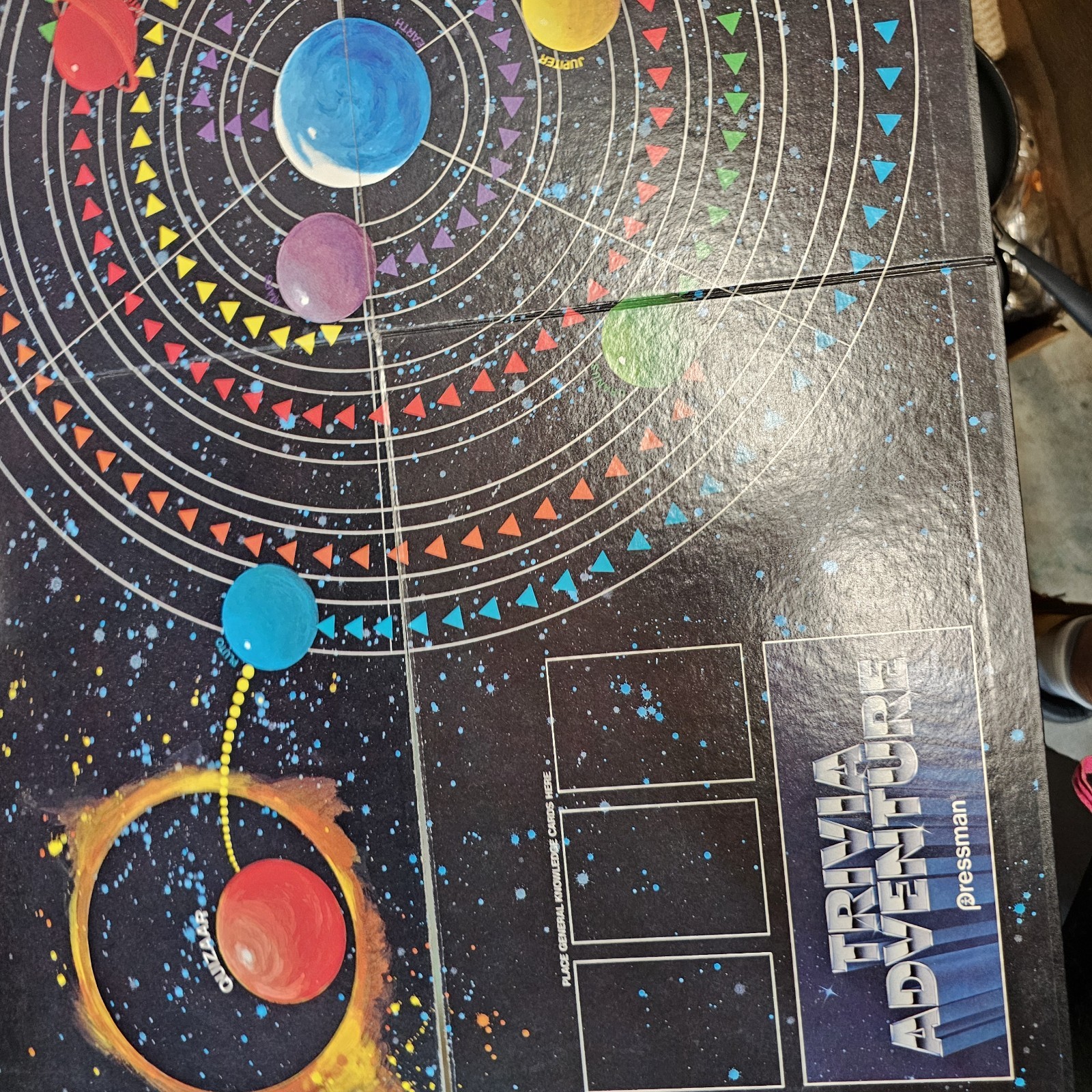 Trivia Adventure Quiz Game Pressman 1Q 2000 7 And Up 1980s Board Game Complete