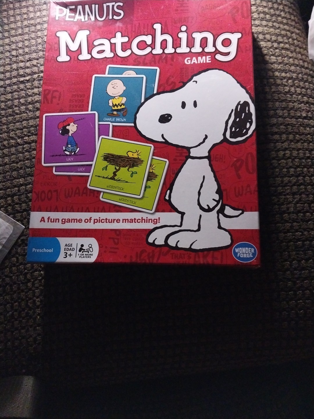 Peanuts Matching Game Charlie Brown Snoopy Wonder Forge Memory New Sealed