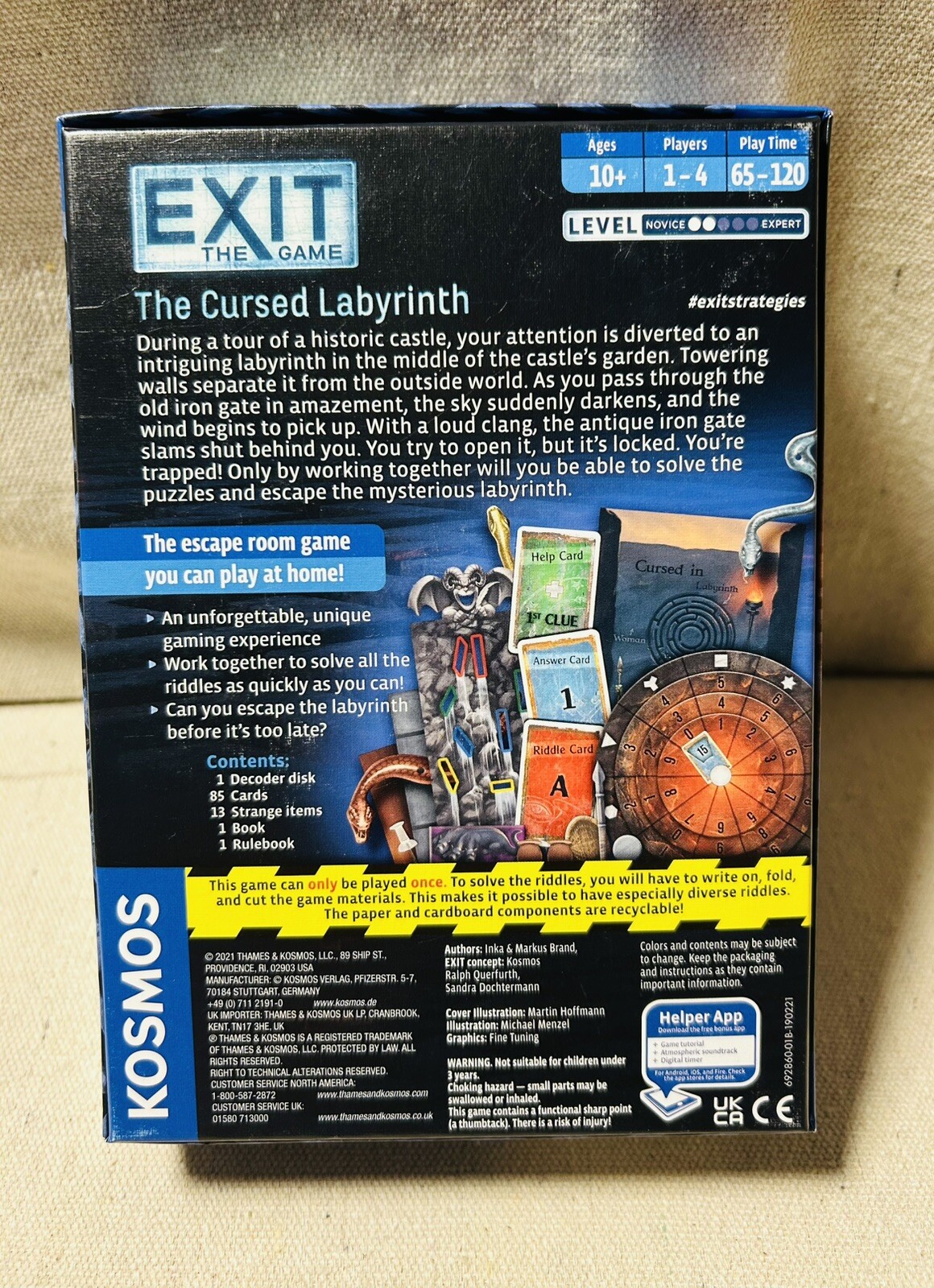EXIT The Game The Cursed Labyrinth Kosmos Age 10+ Player 1-4