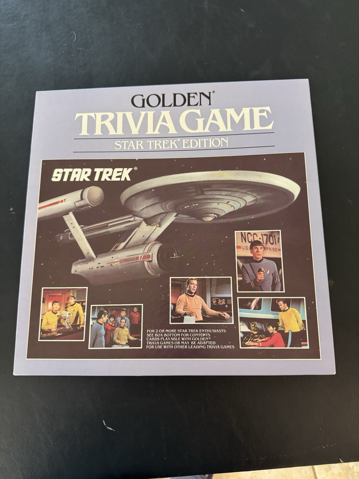 Golden Star Trek Trivia Game Multiple Question Cards 2 Players
