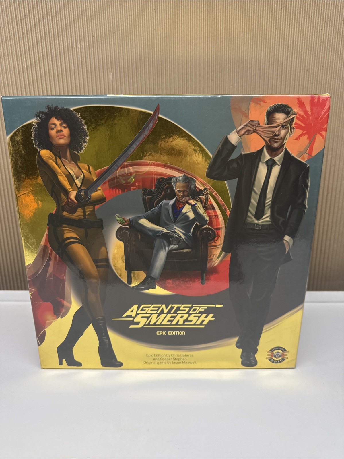 Agents of SMERSH Epic Edition Kickstarter Collector & Play mat Gold Board Game