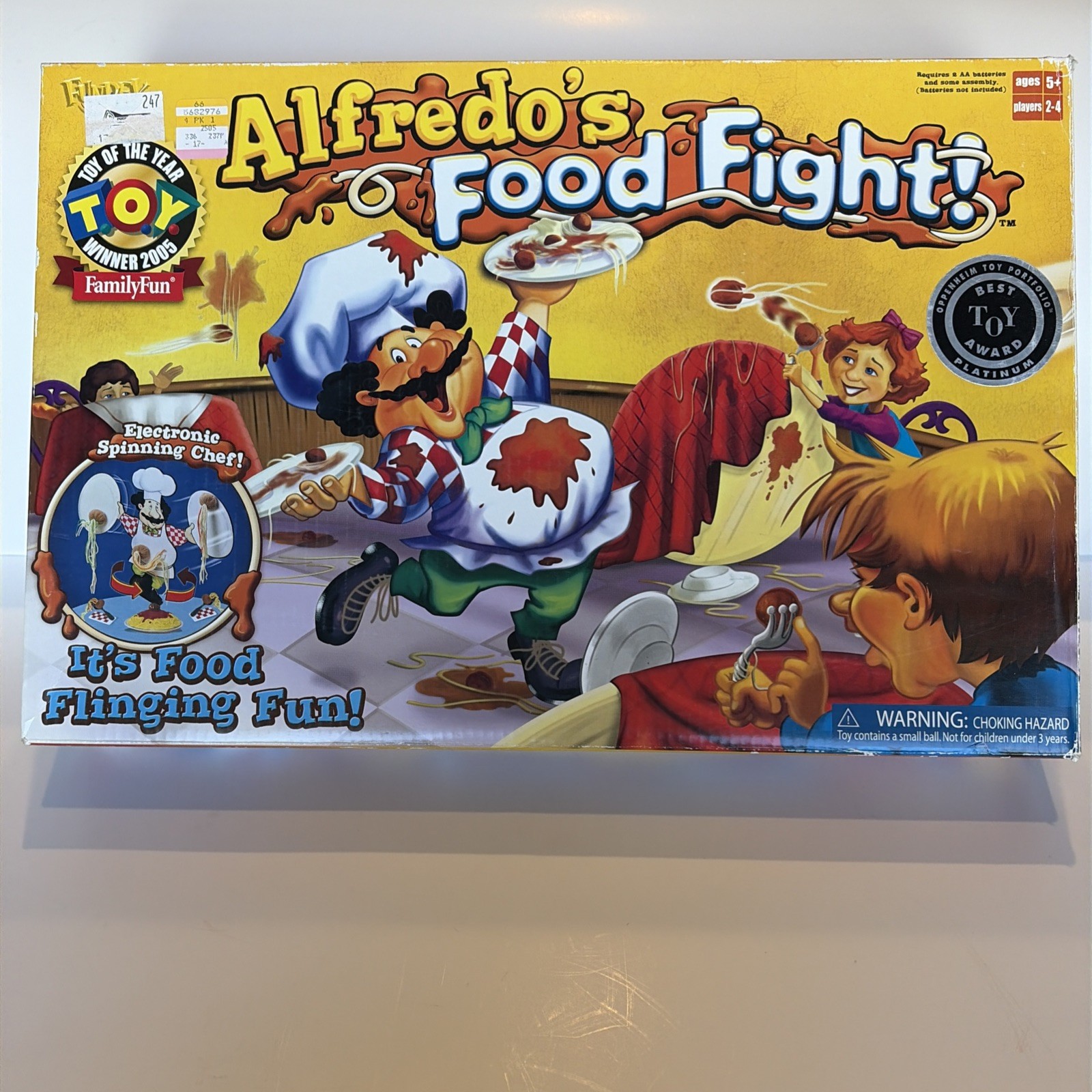 Alfredo’s Food Fight Game Fundex 2005 Vintage Board Game Electronic Incomplete