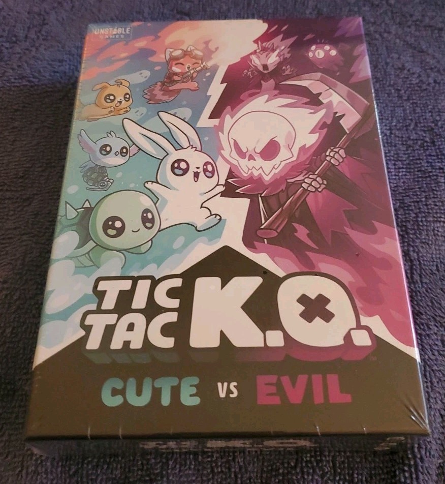 Tic Tac KO Cute vs Evil Card Game 8+ K.O. 2-4 Players Unstable Games ☆New Sealed