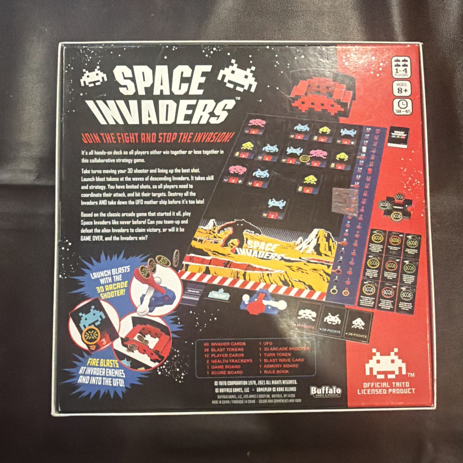 SPACE INVADERS – A CO OP DEXTERITY GAME Used Game Pieces Unpunched