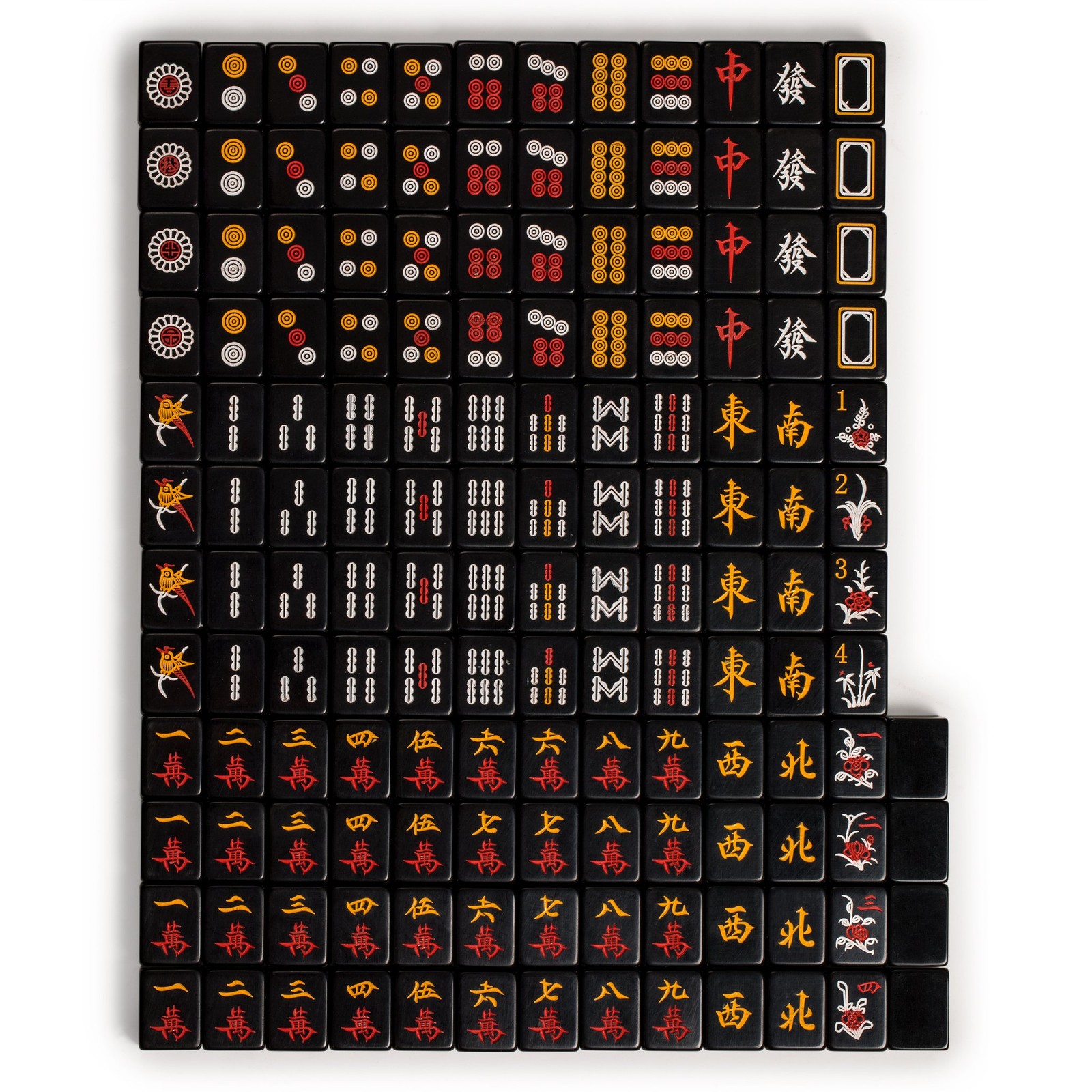 Yellow Mountain Imports Chinese Mahjong Game Set, Jet Set – with 148 Small-Si…