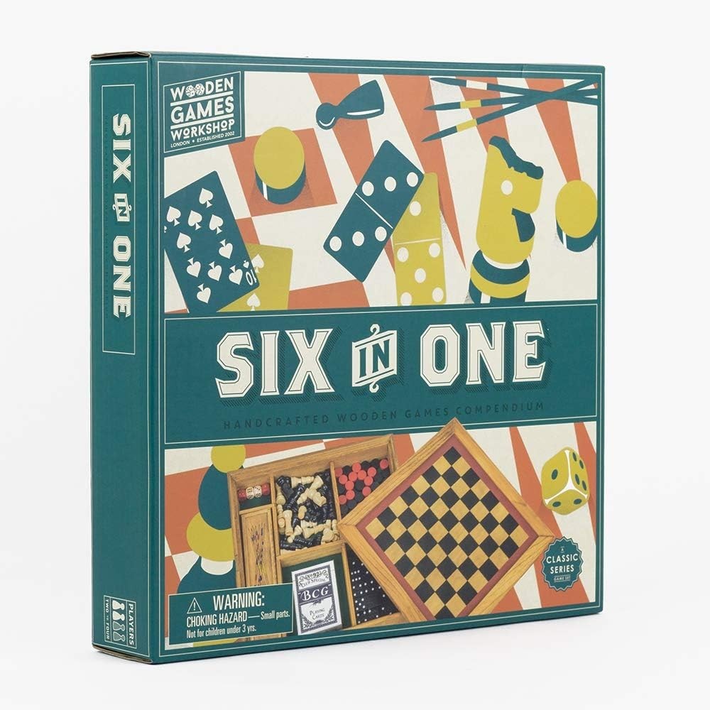 6 Classic Games in One – Beautifully Crafted Portable Wooden Game Set