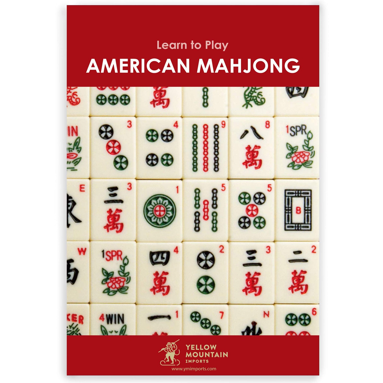 Yellow Mountain Imports American Mahjong 21.1 x 10.2 x 2.8 inches, Off-white