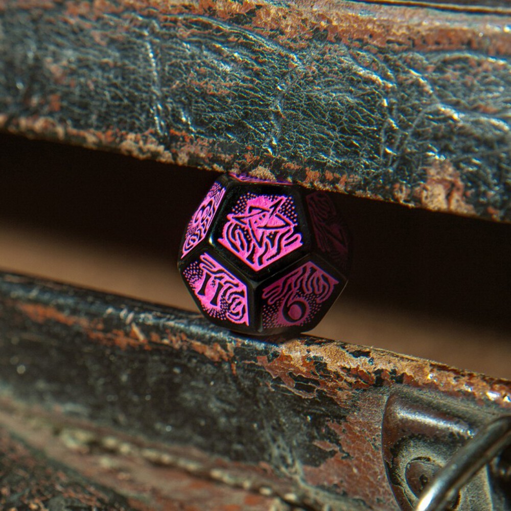 Call of Cthulhu 7th Ed Black Magenta RPG Dice Set Q-Workshop