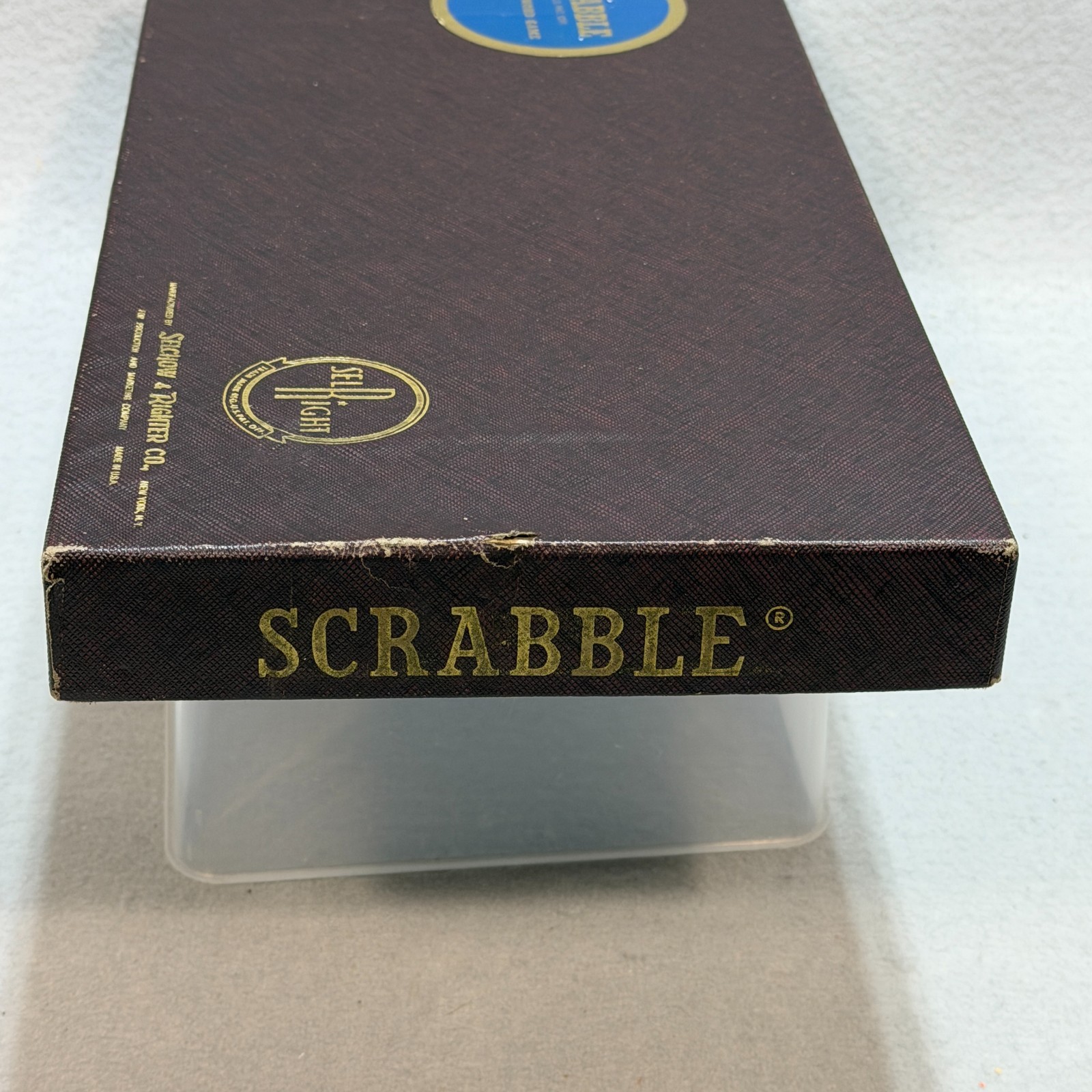Vintage 1950s Scrabble Crossword Game Complete 100 Tiles Selchow & Righter