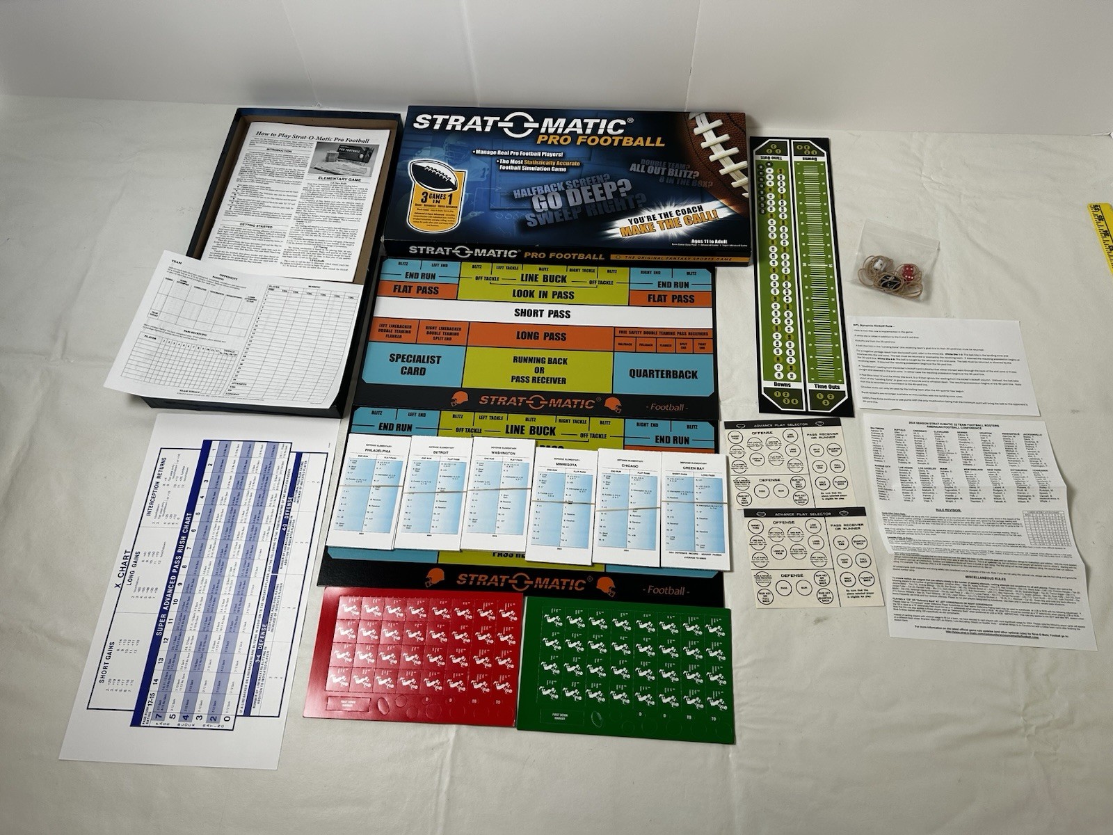 NOB Strat-O-Matic Pro Football Board Game 2015 Complete Game NFL