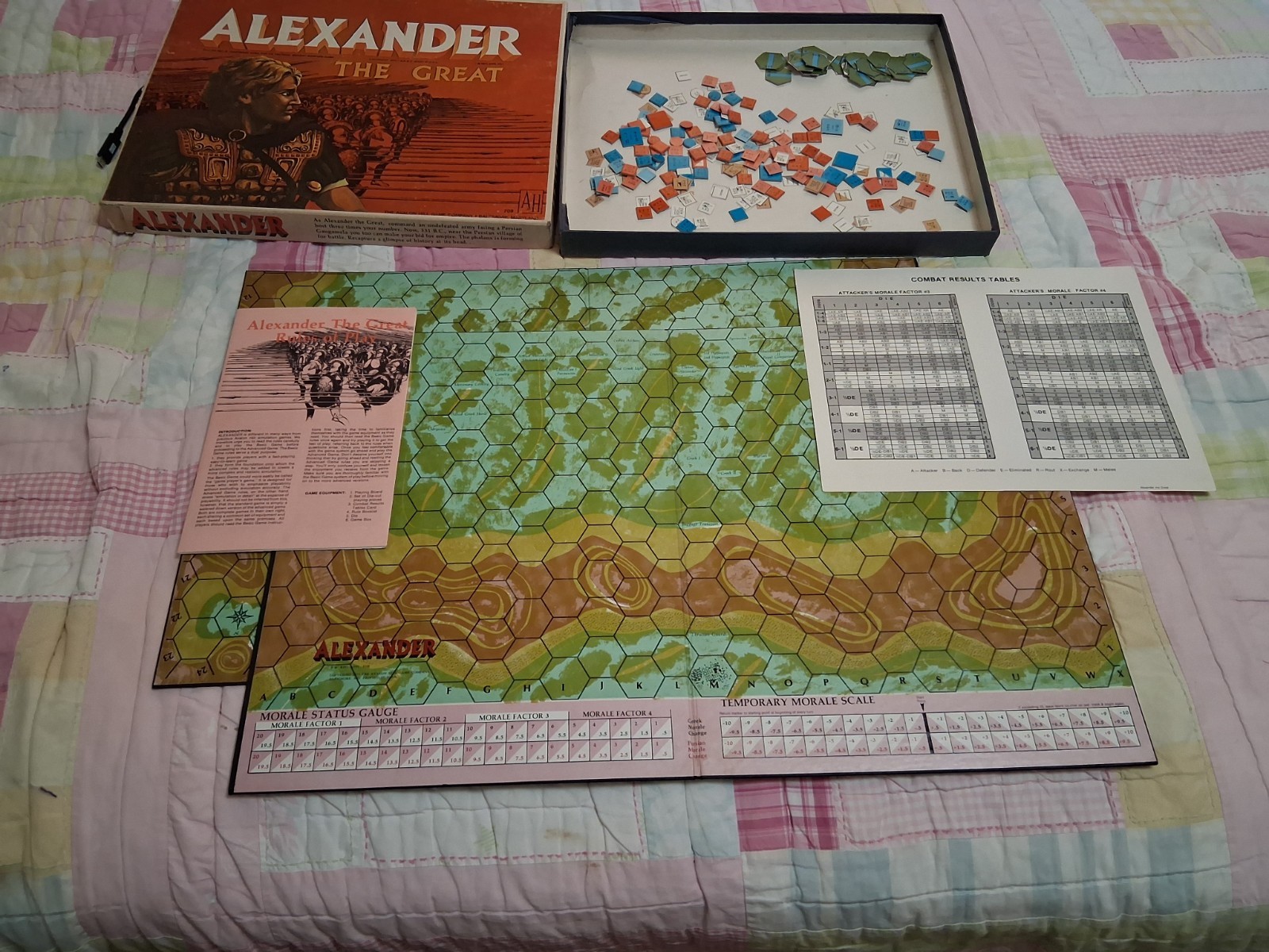 Alexander the Great (Avalon Hill 1974)/In Good+ Shape, with Extras.