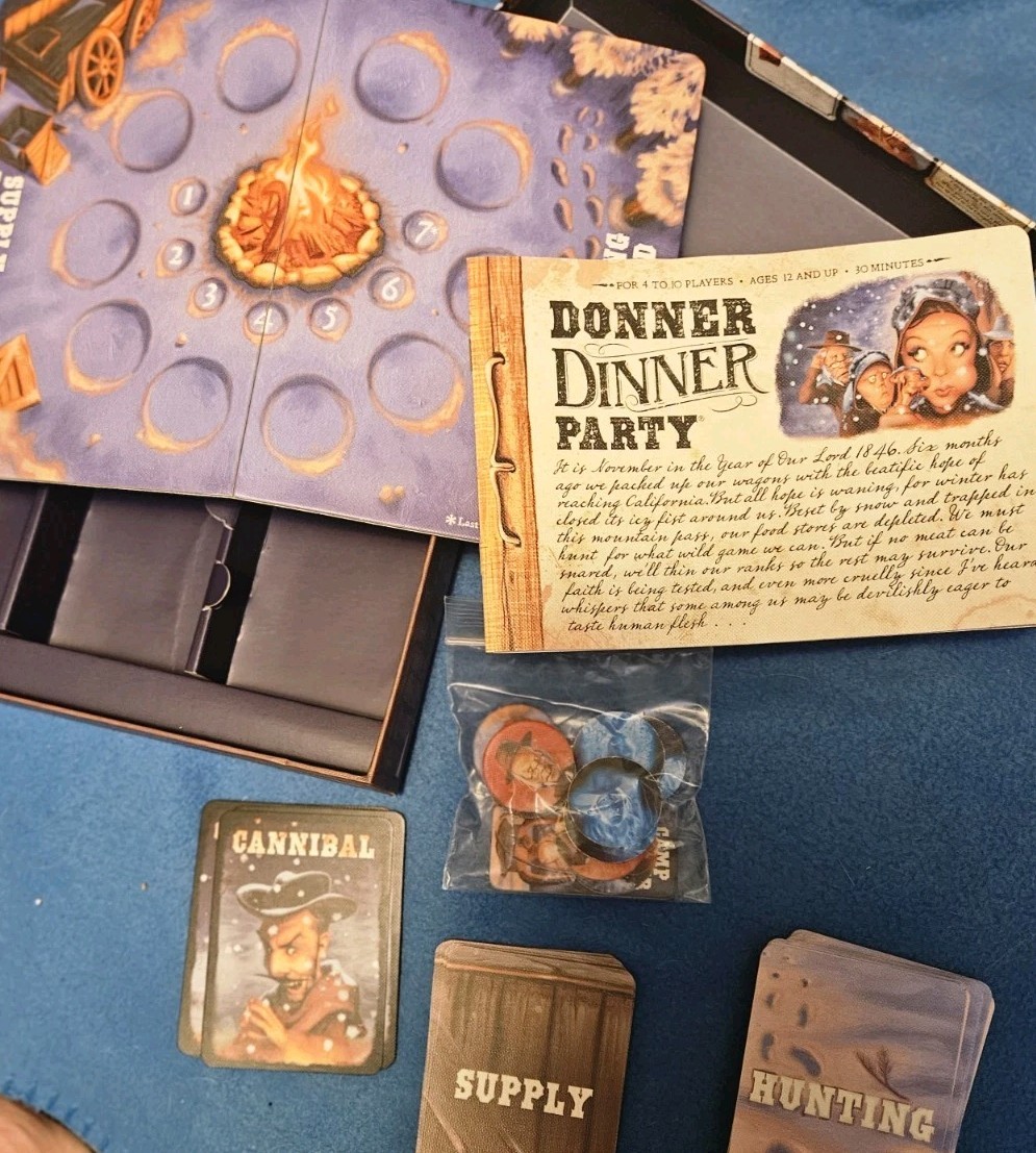 Donner Dinner Party Board Game Complete Excellent Condition Survival Party Game