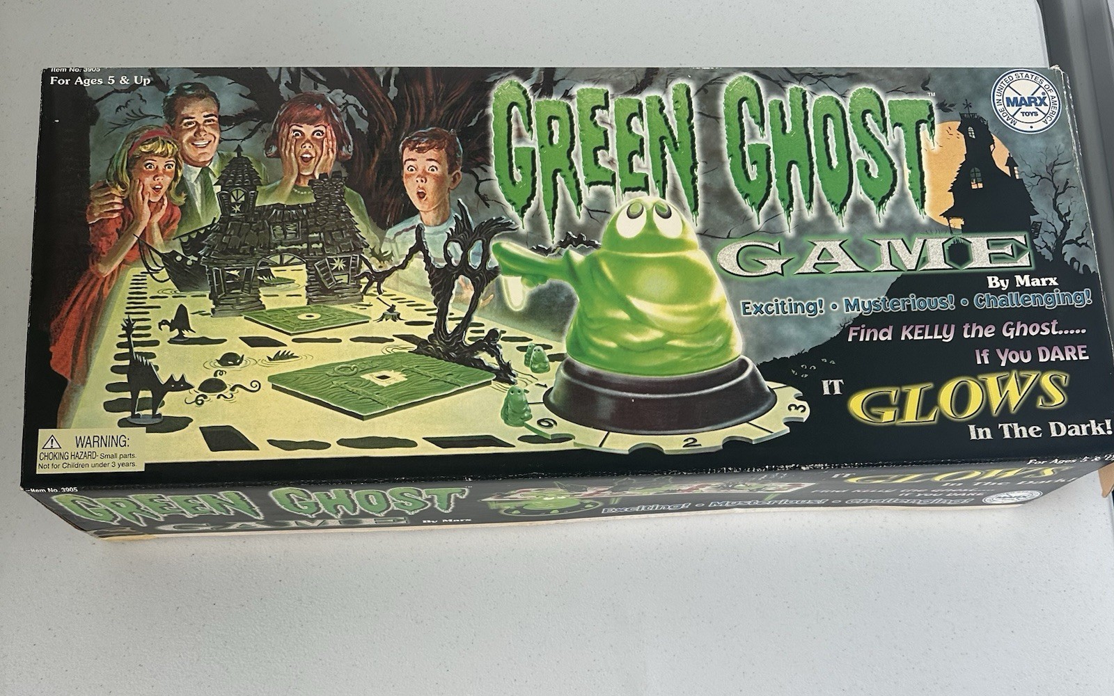 Marx Green Ghost Game 30th Anniversary Edition Glows in Dark 2+ Players Ages 5+