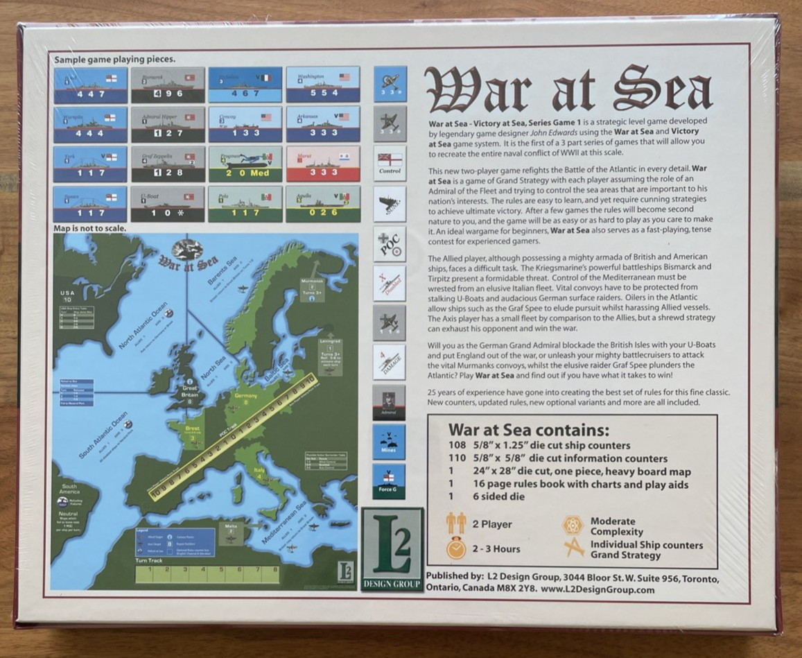 L2 Design Group 2007 – WAR AT SEA – Wargame NEW IN SHRINK