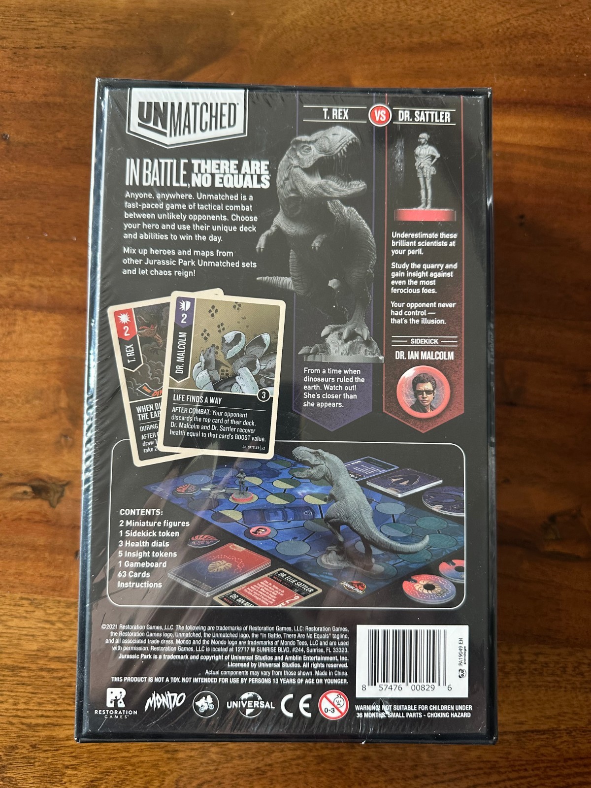 Unmatched: Jurassic Park Dr. Sattler vs T. Rex – Mondo – New, Sealed, Limited