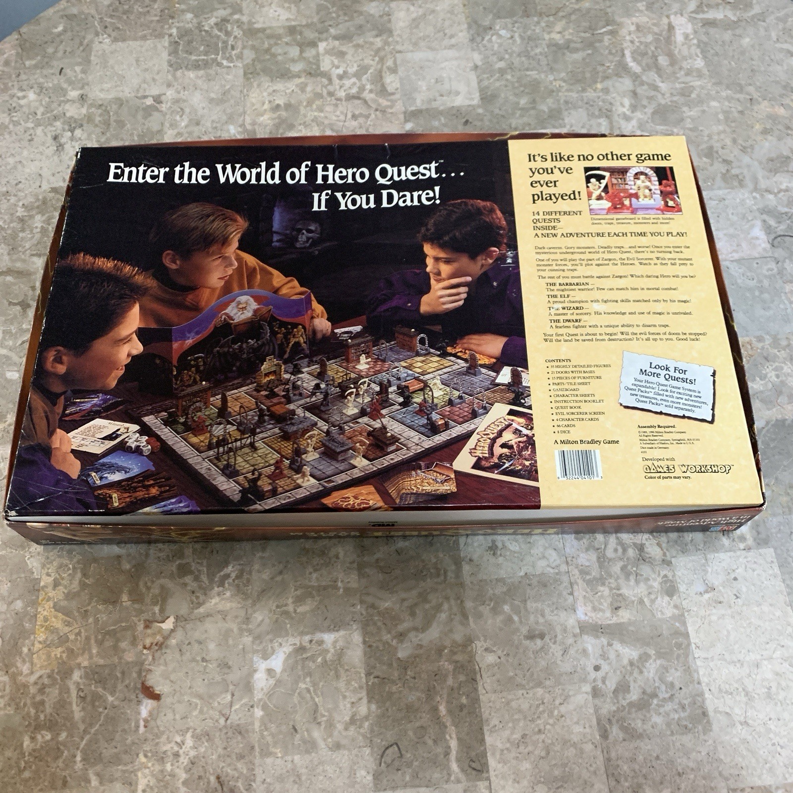 Unused Hero Quest Board Game 1990 Vintage Games Workshop HeroQuest Missing Items