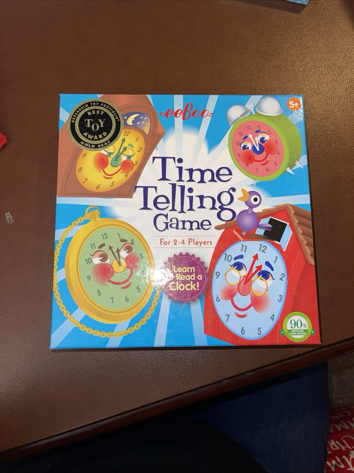 eeBoo Time Telling Game – Colorful Educational Board Game