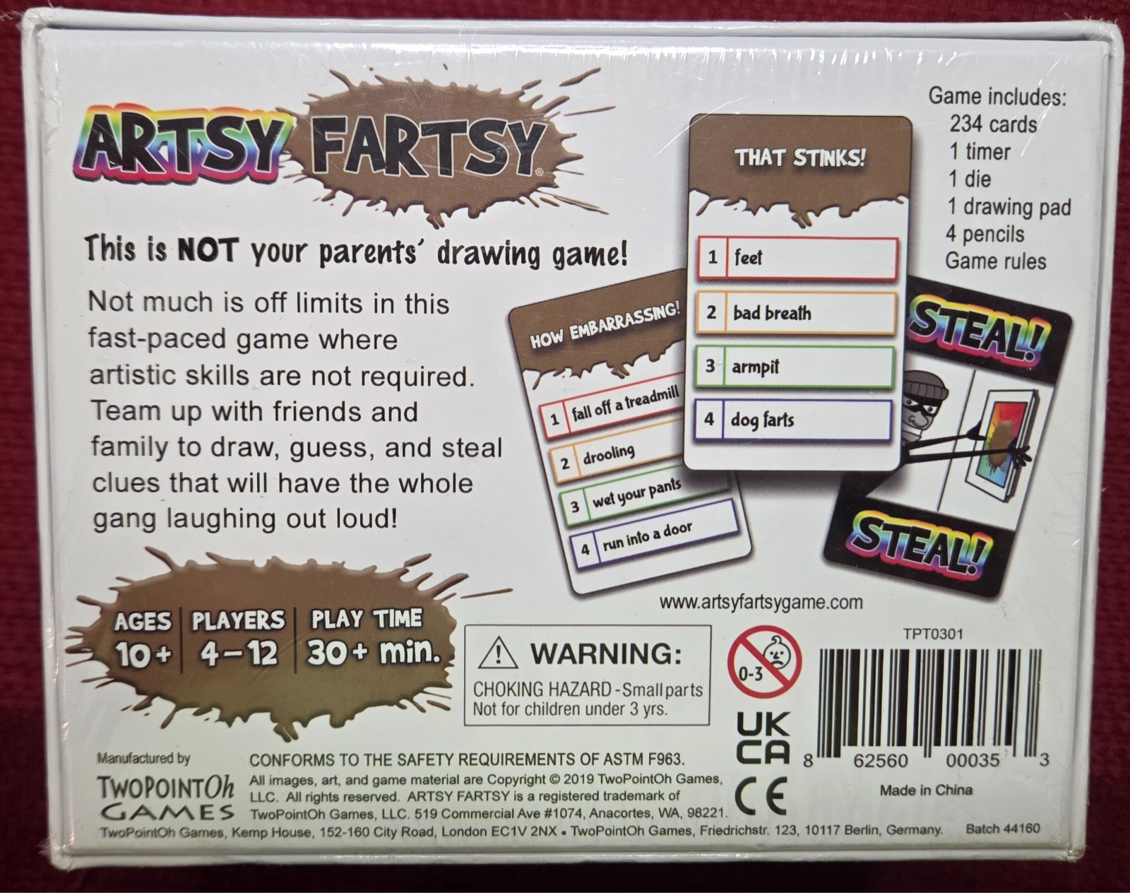 Artsy Fartsy Card and Drawing Game by TwoPointOh! Games Ages 10+ Factory Sealed