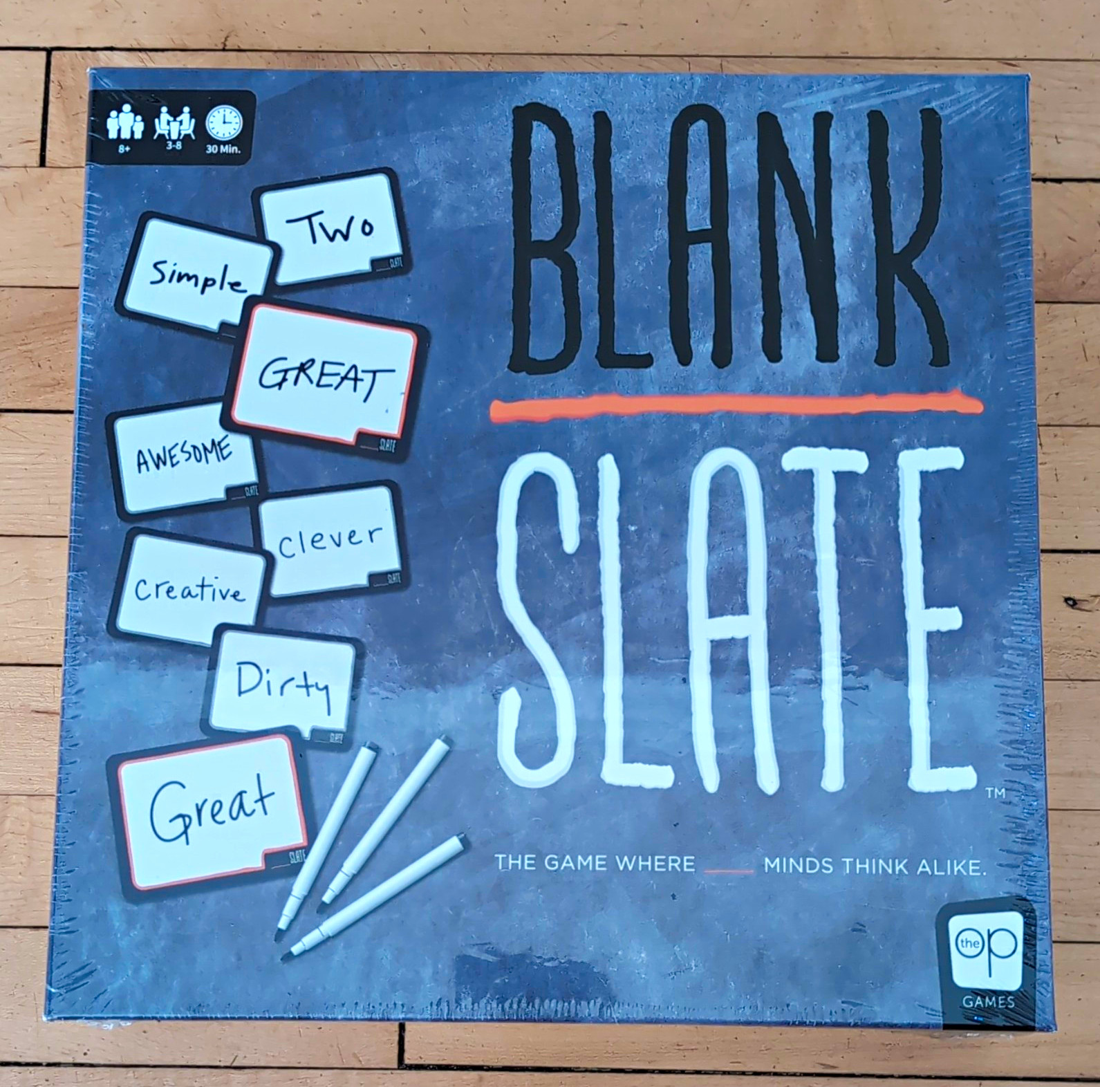 The OP Games Blank Slate Word Board Game Brand New