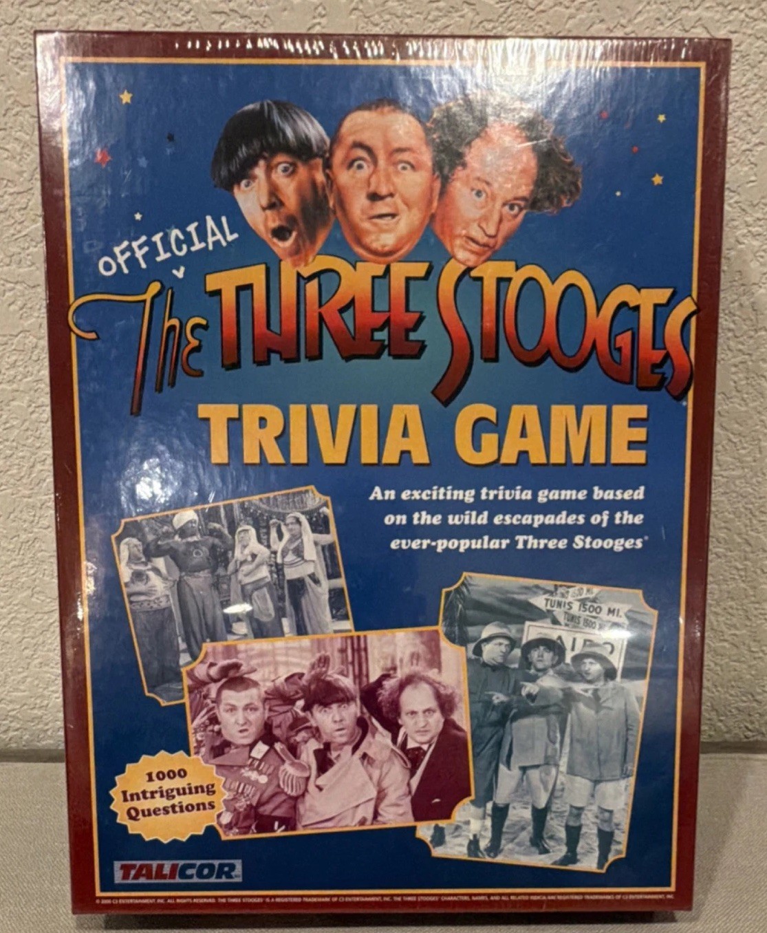 The Official Three Stooges Trivia Game Factory Sealed 2000 Talicor Vintage