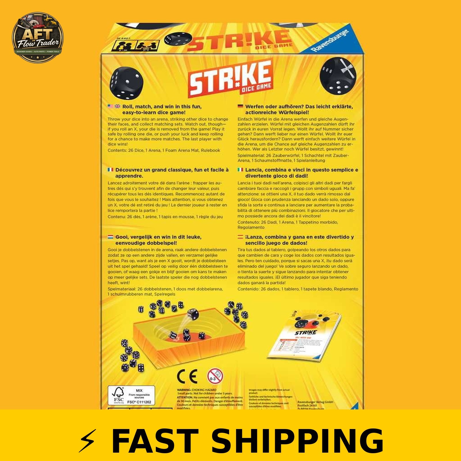 Ravensburger Strike Board Game for 2-5 Players Ages 8 and Up