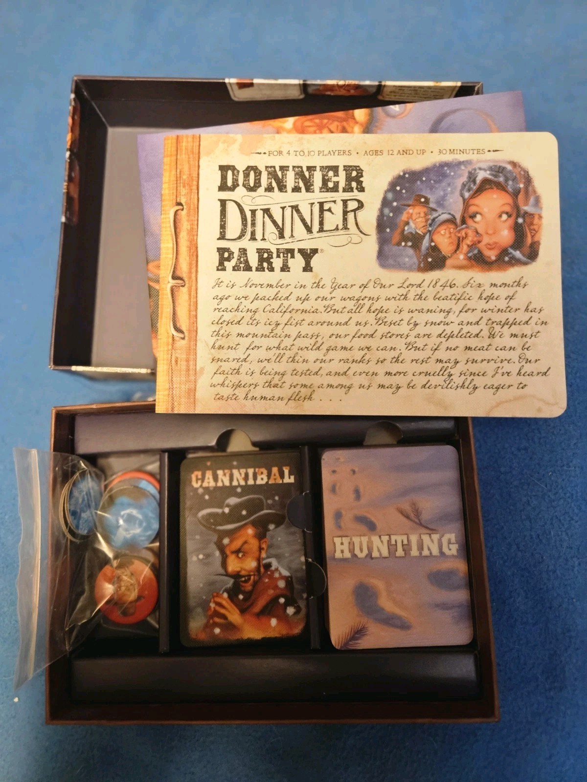 Donner Dinner Party Board Game Complete Excellent Condition Survival Party Game