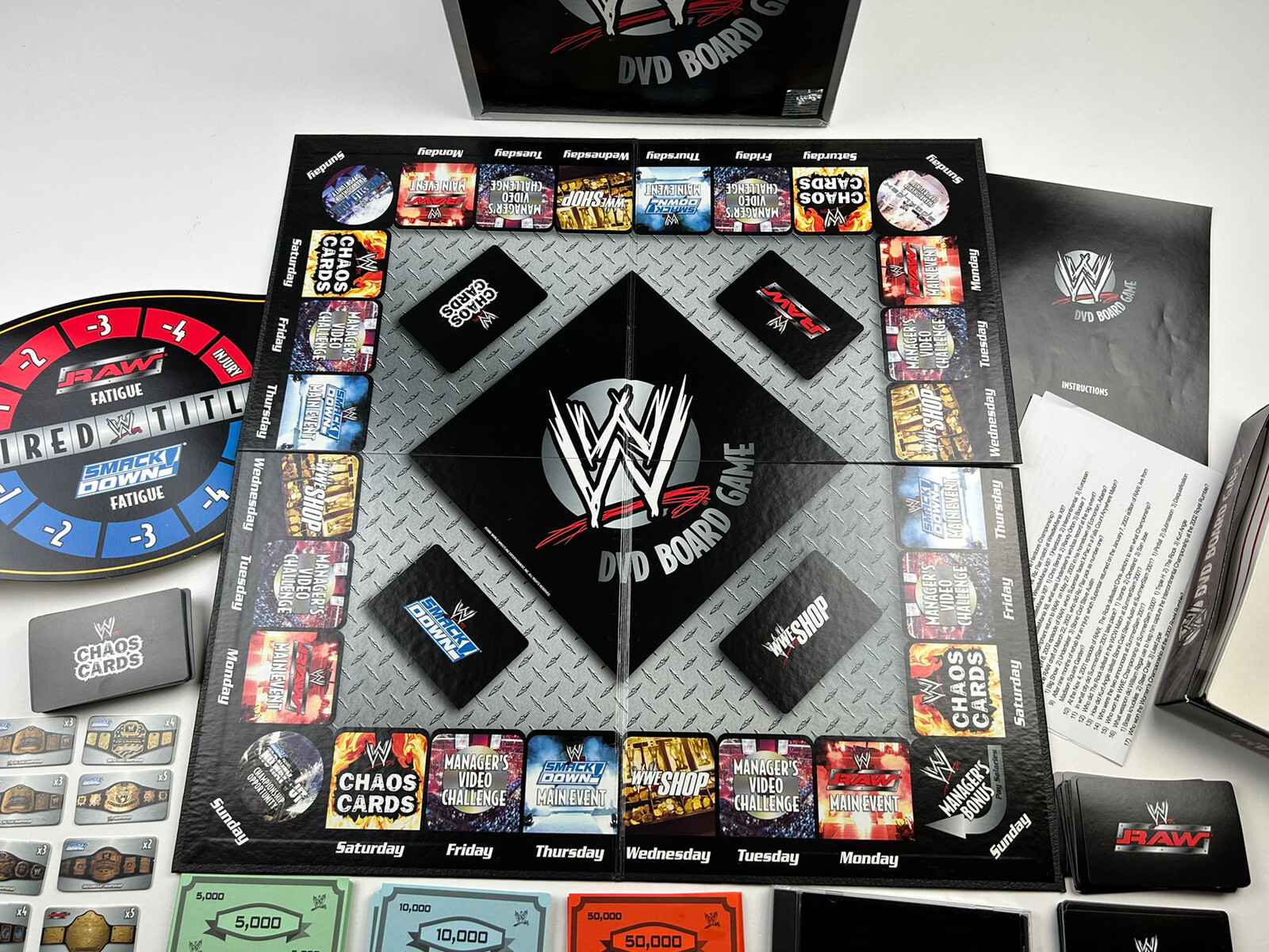 WWE Wrestling DVD Board Game Smackdown Raw Collectable WWF 2005 ~ COMPLETE