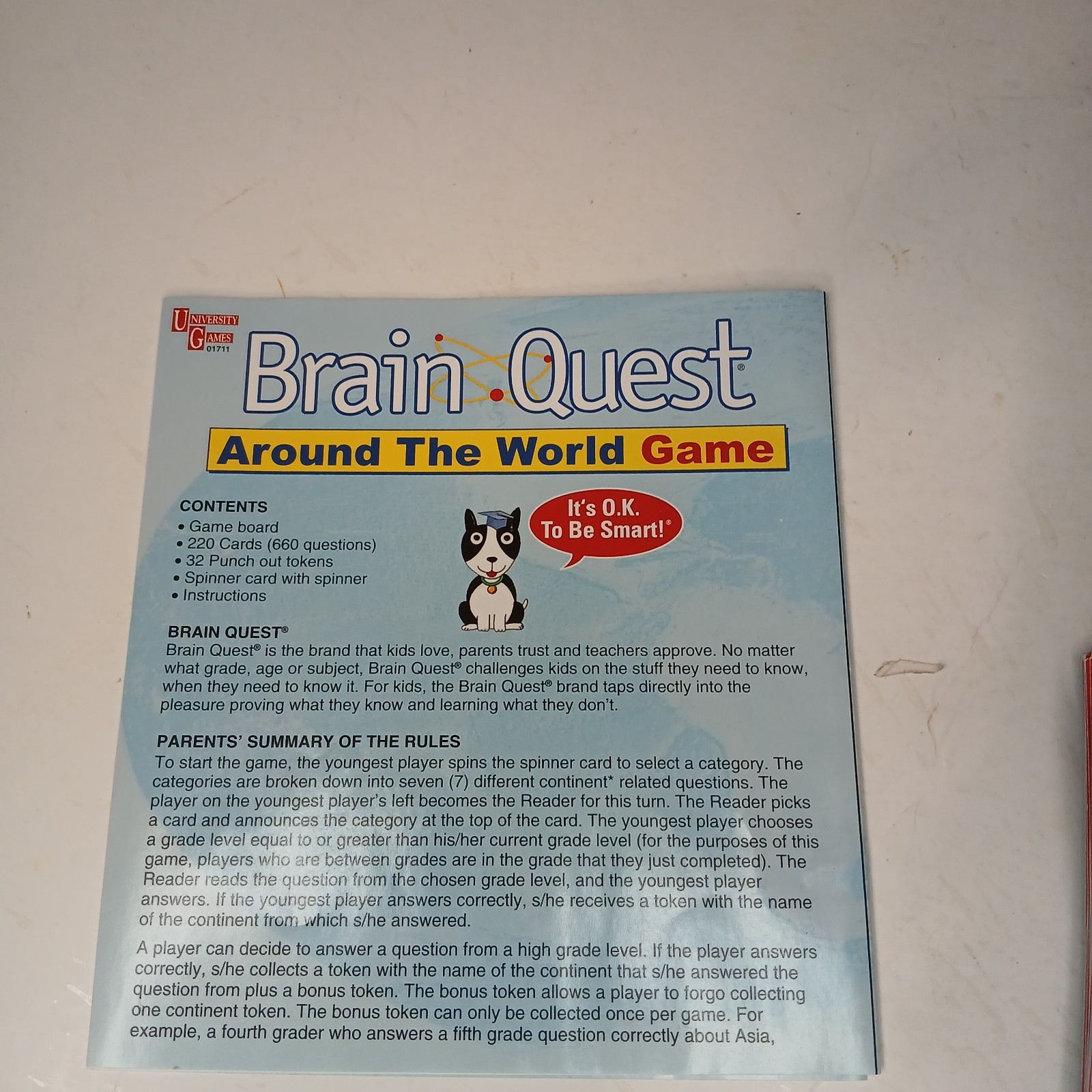 Brain Quest Around the World Geography Board Game Complete Homeschool Ages 8+