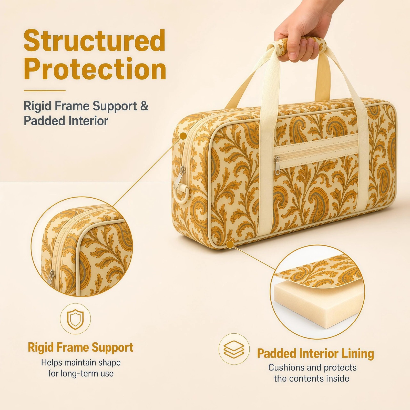 Mahjong Bag Set for Tiles & Racks – 3-Piece Carrying Case, Zipper & Drawstring,