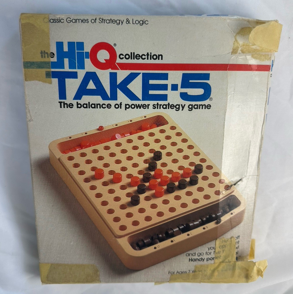 Ideal The Hi-Q Collection Take-5 Strategy Game Vintage Missing 1 Peg