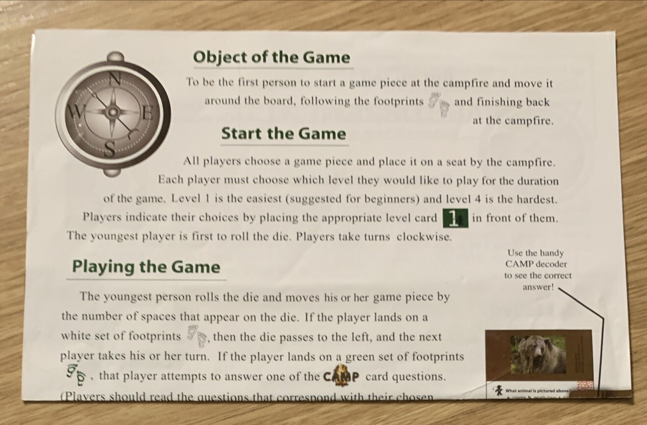 **100% COMPLETE** CAMP Board game up to 8 players, Dr. Toy Award Winner