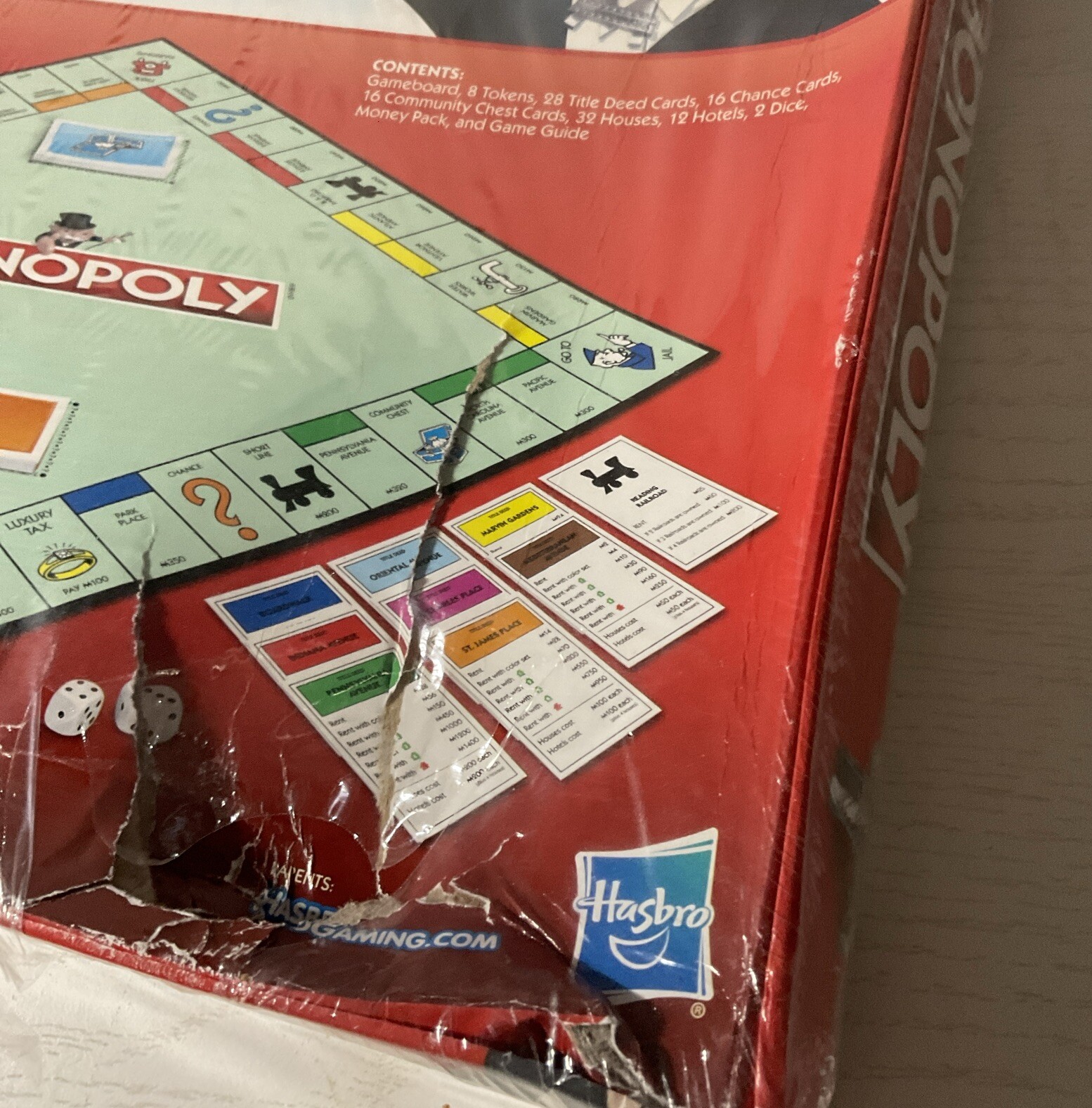 ⚡️Hasbro Monopoly Classic Game Edition Family Traditional 8 Token⚠️Damaged Box⚠️