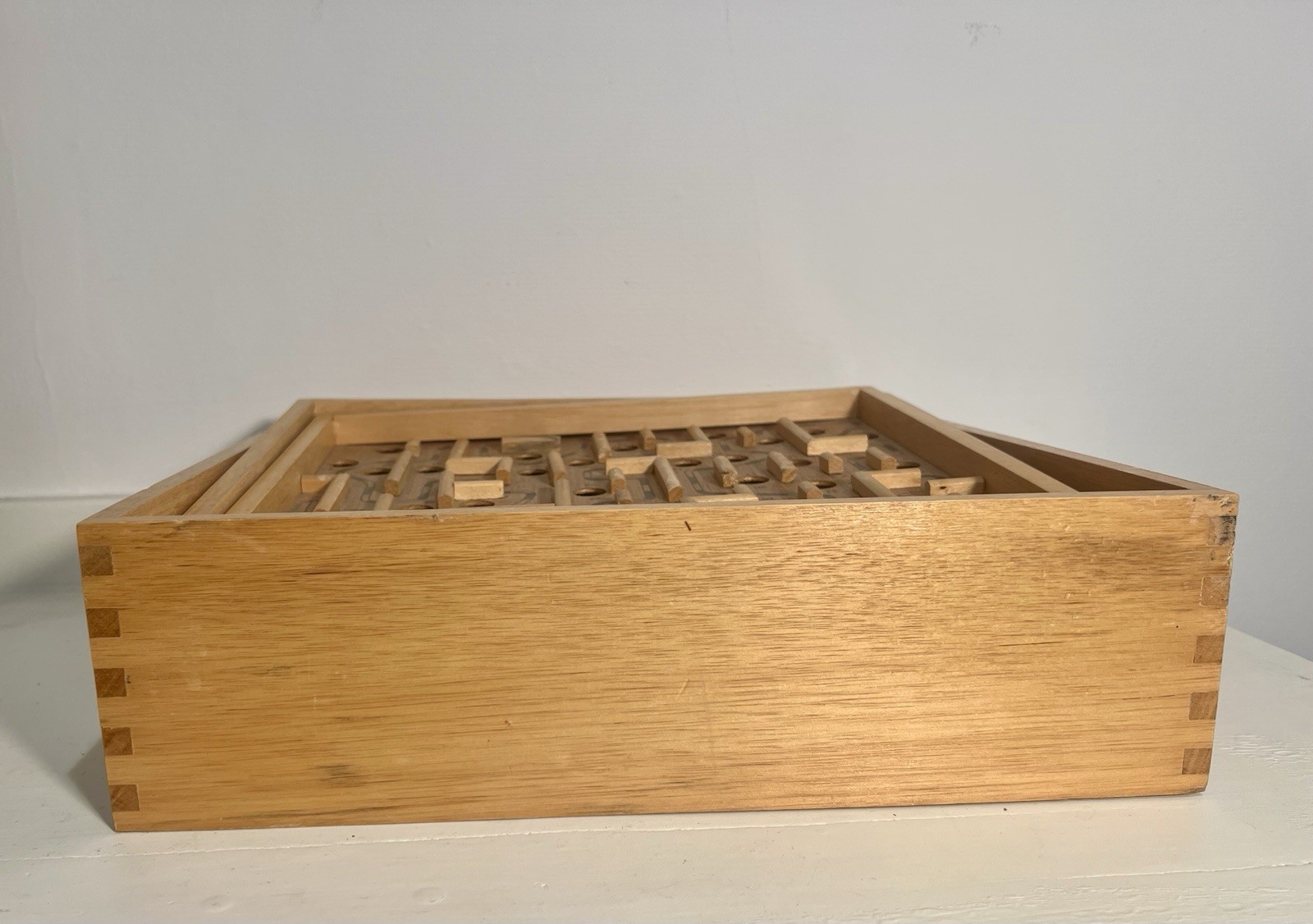 Vintage Brio Marble Labyrinth Wooden Board Game w/2 balls Works