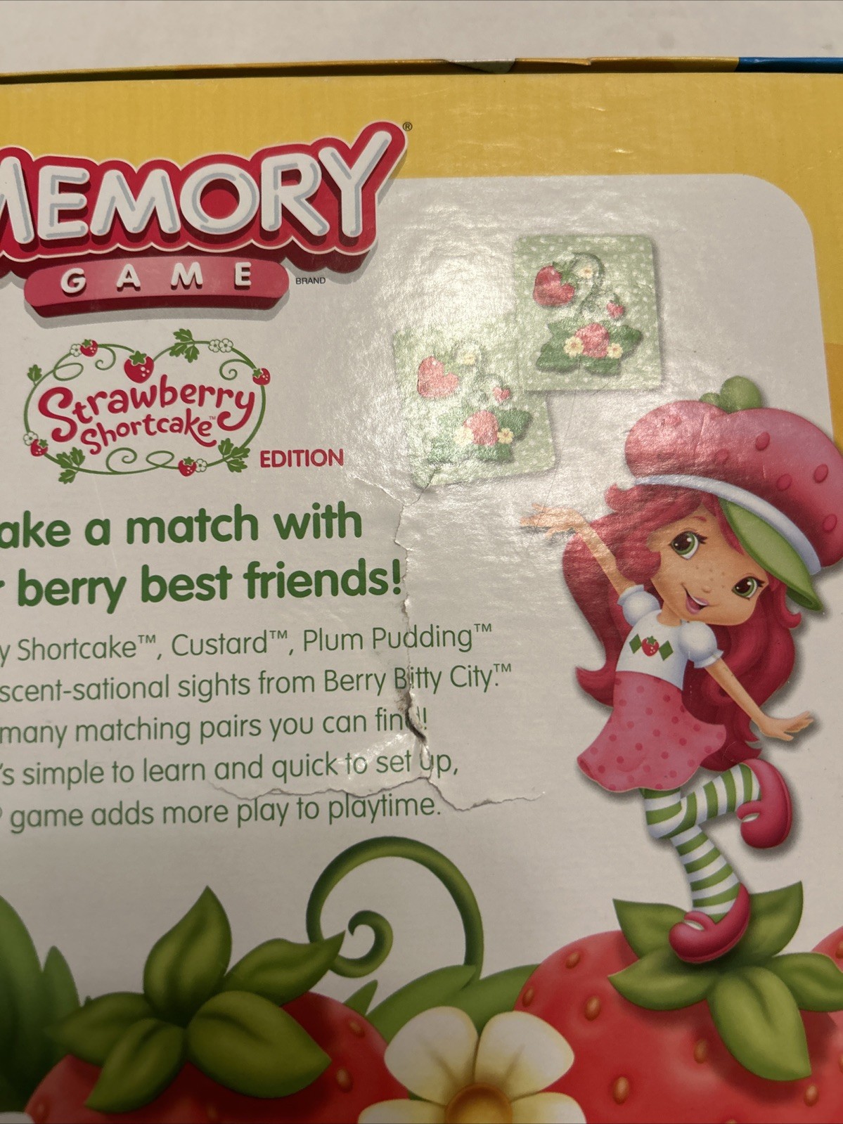 Strawberry Shortcake Edition Memory Matching Game – 2009 Hasbro Complete