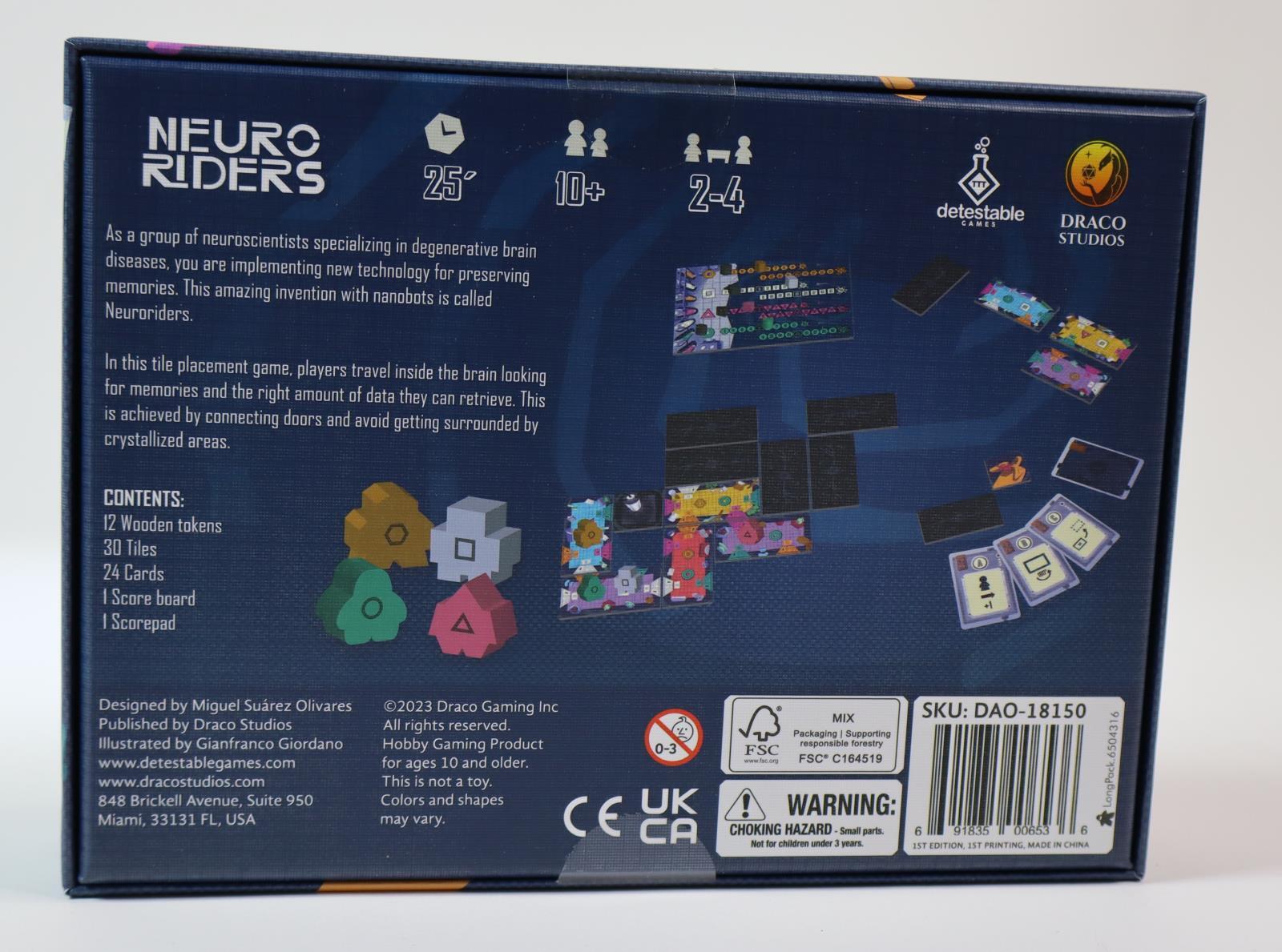 Neuroriders Boardgame KS Ed – English version by Draco Games SEALED