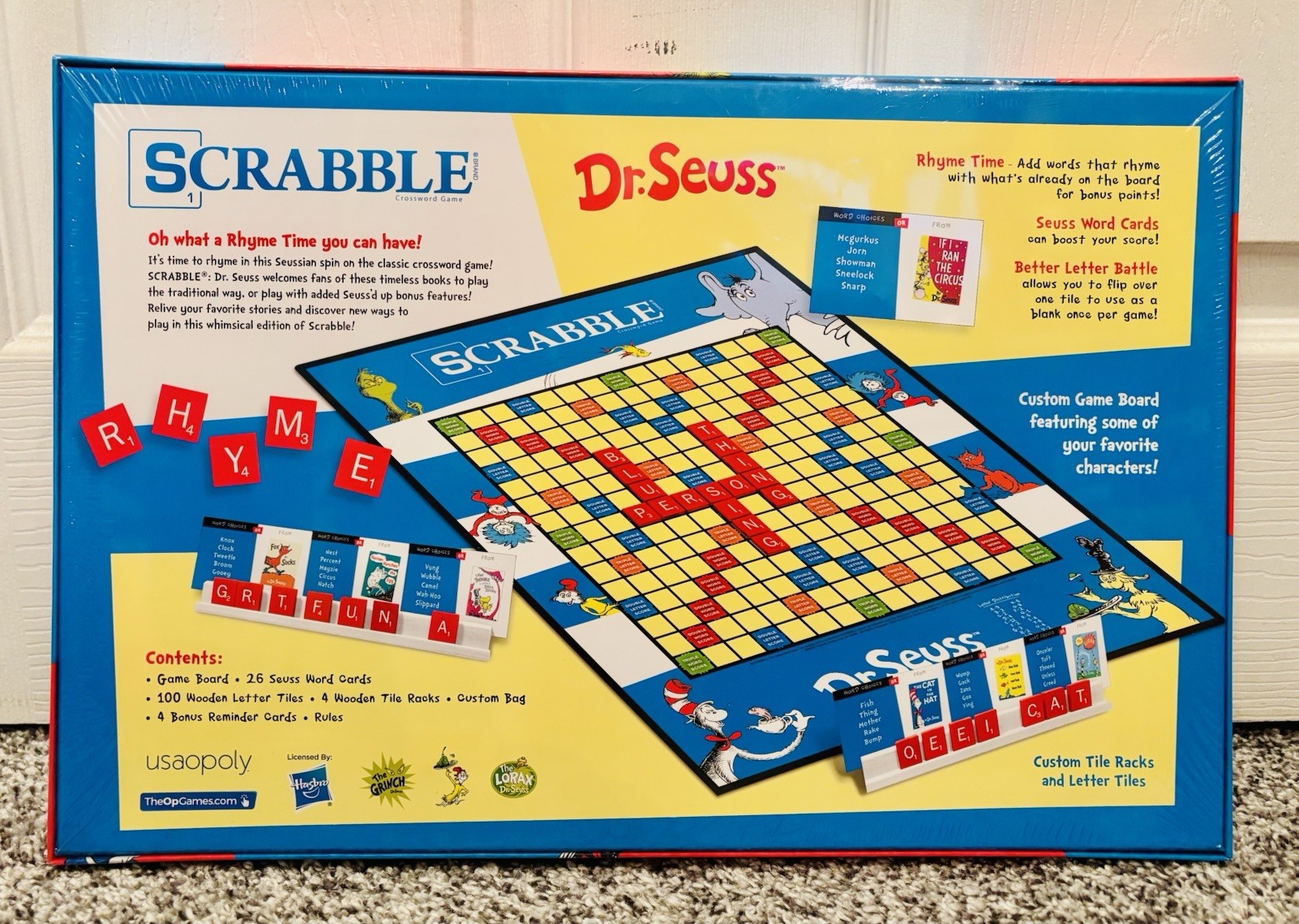 Dr. Seuss Scrabble Board Game USAopoly 2023