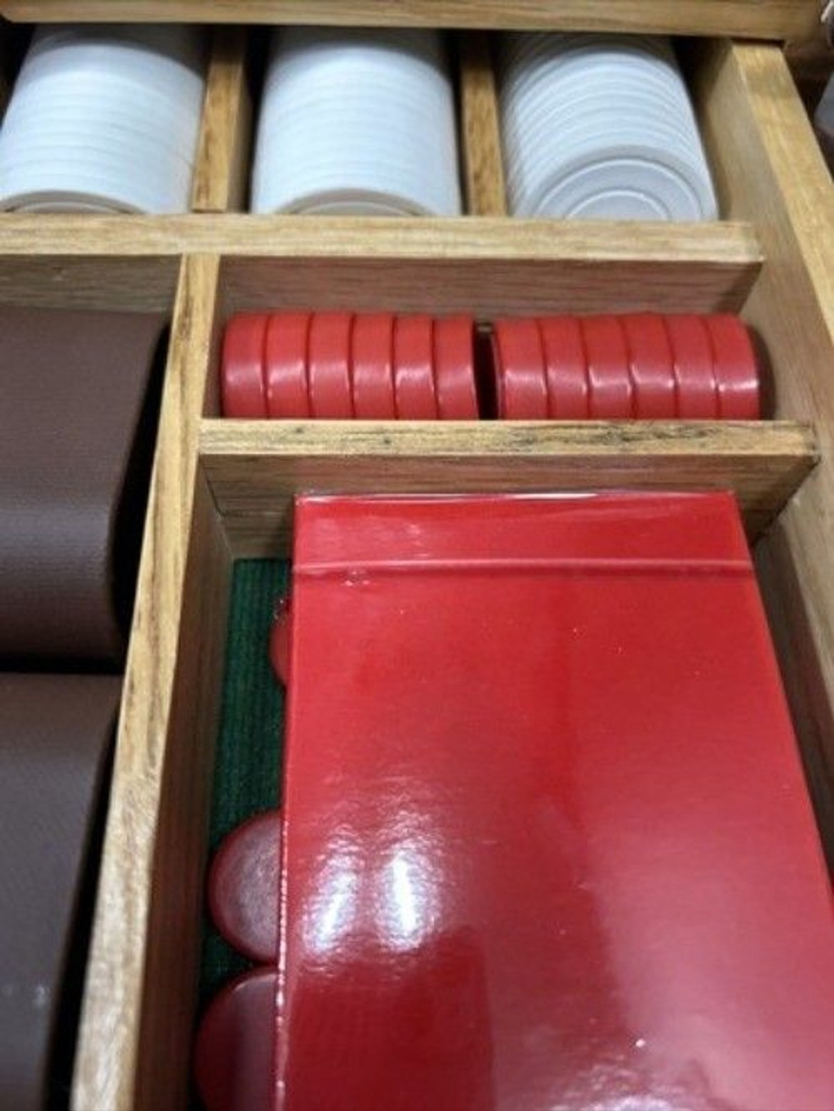 Vintage Wooden Multiple Game Board & Storage Case 12.63″x12.63″x3.25″ Excellent