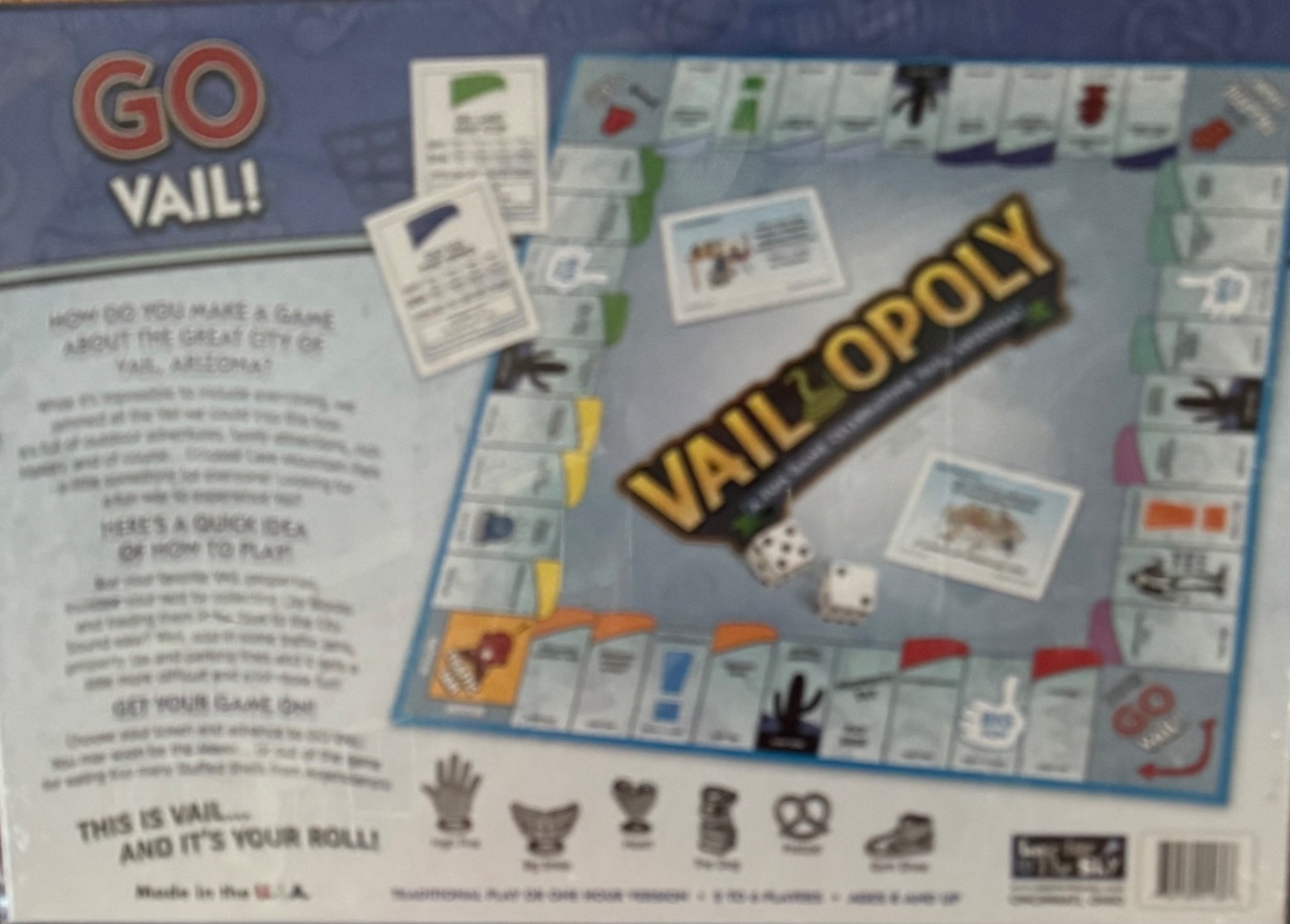 NEW SEALED -Vailopoly (Vail Arizona) Monopoly Board Game Made in USA