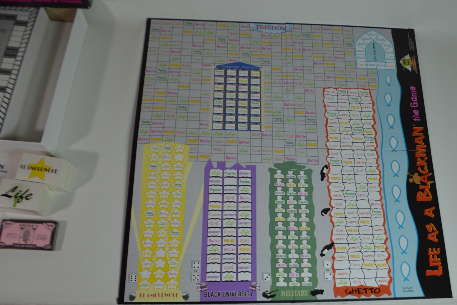 Vintage 1999 Board Game Life As A Blackman Autographed Chuck Sawyer RARE HTF