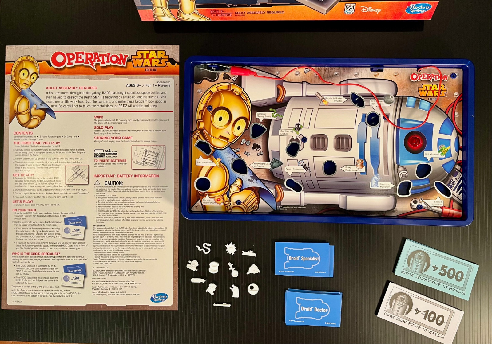 Hasbro R2-D2 OPERATION – Star Wars Edition! 100% Complete & Original!