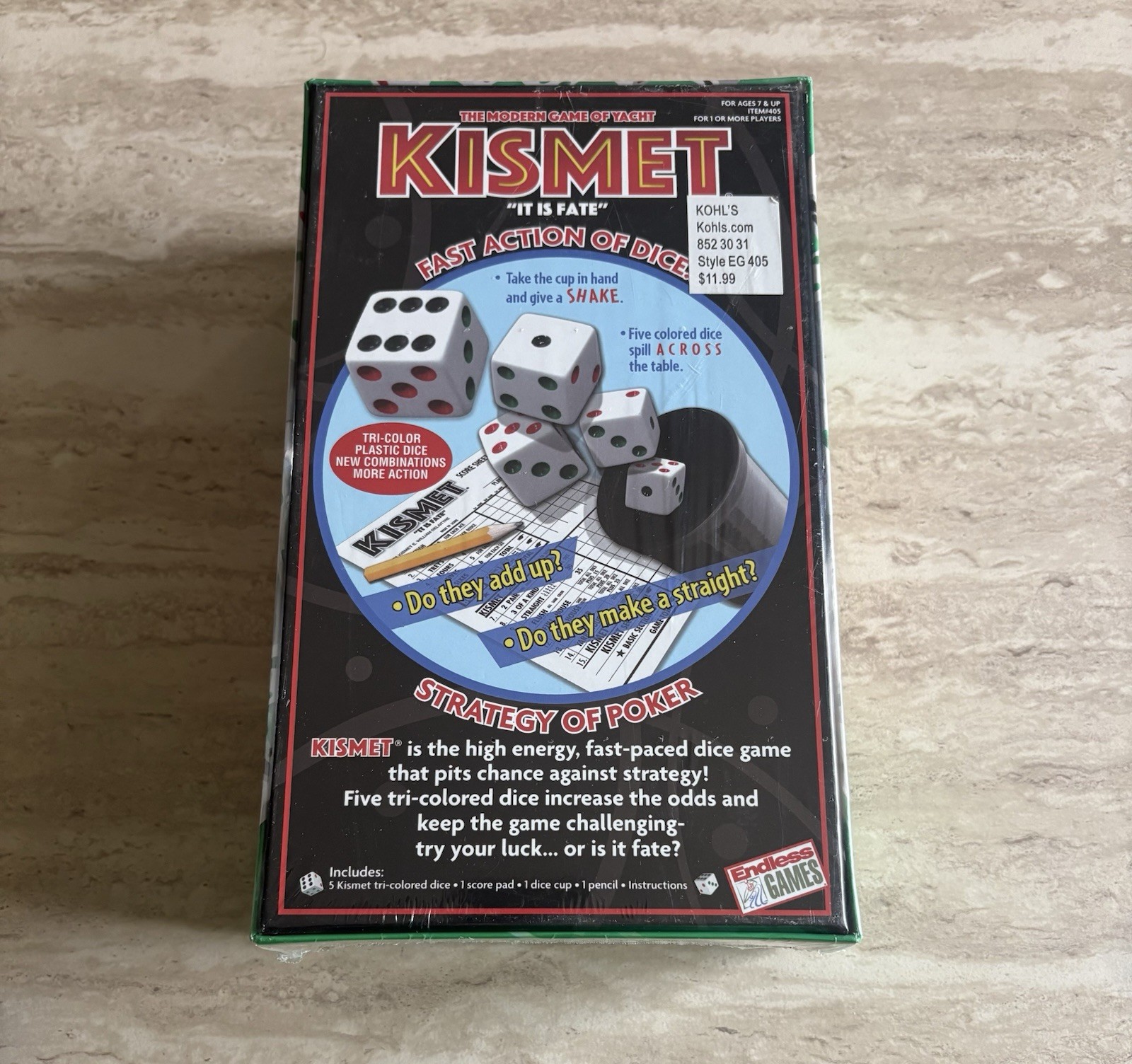 KISMET – It Is Fate – Modern Game of Yacht Dice Game Endless Games 2019 New Rare
